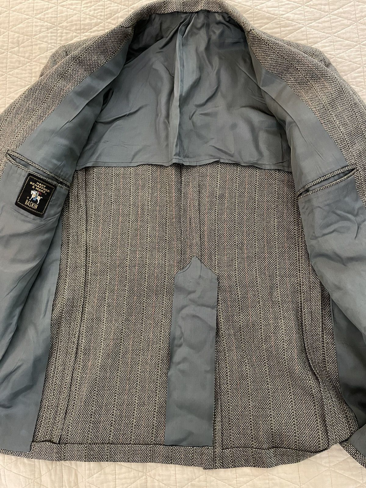 Hart Schaffner Marx × Vintage Vintage Flap Button Pocket Tweed Jacket Size 42R - 5 Thumbnail