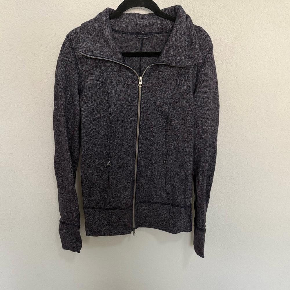 Lululemon Lululemon Daily Yoga Jacket Black Swan / Herringbone Zip 8 Size M / US 6-8 / IT 42-44 - 4 Thumbnail