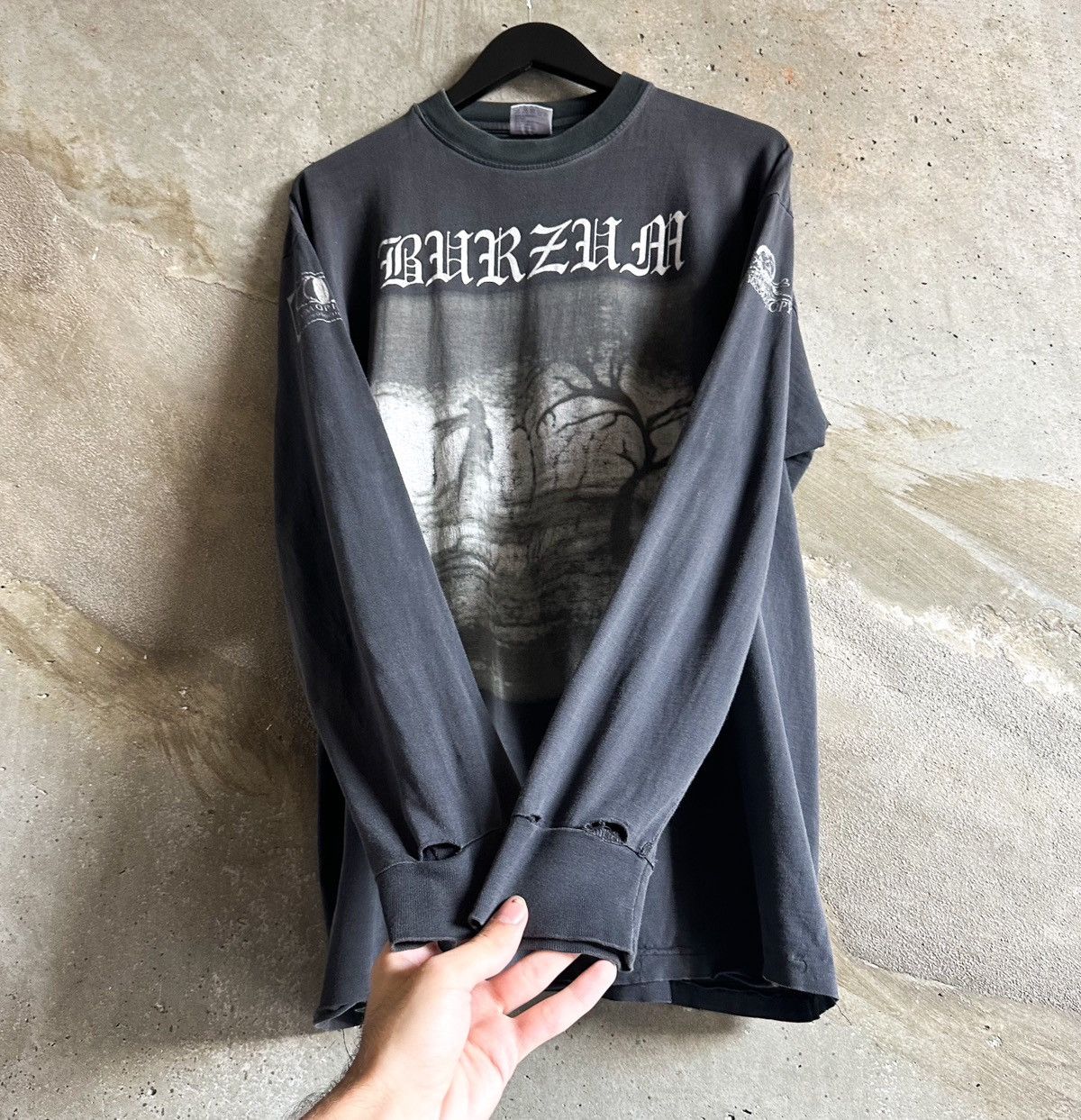 Band Tees Burzum 90’s “When Night Falls” Long Sleeve Shirt Size US XL / EU 56 / 4 - 3 Thumbnail