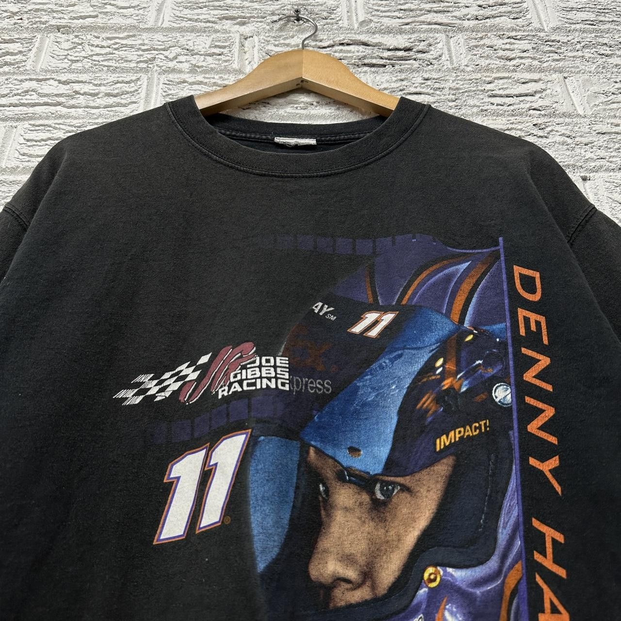 NASCAR Vintage Nascar Denny Hamlin Faded Shirt 2XL Size US XXL / EU 58 / 5 - 2 Thumbnail