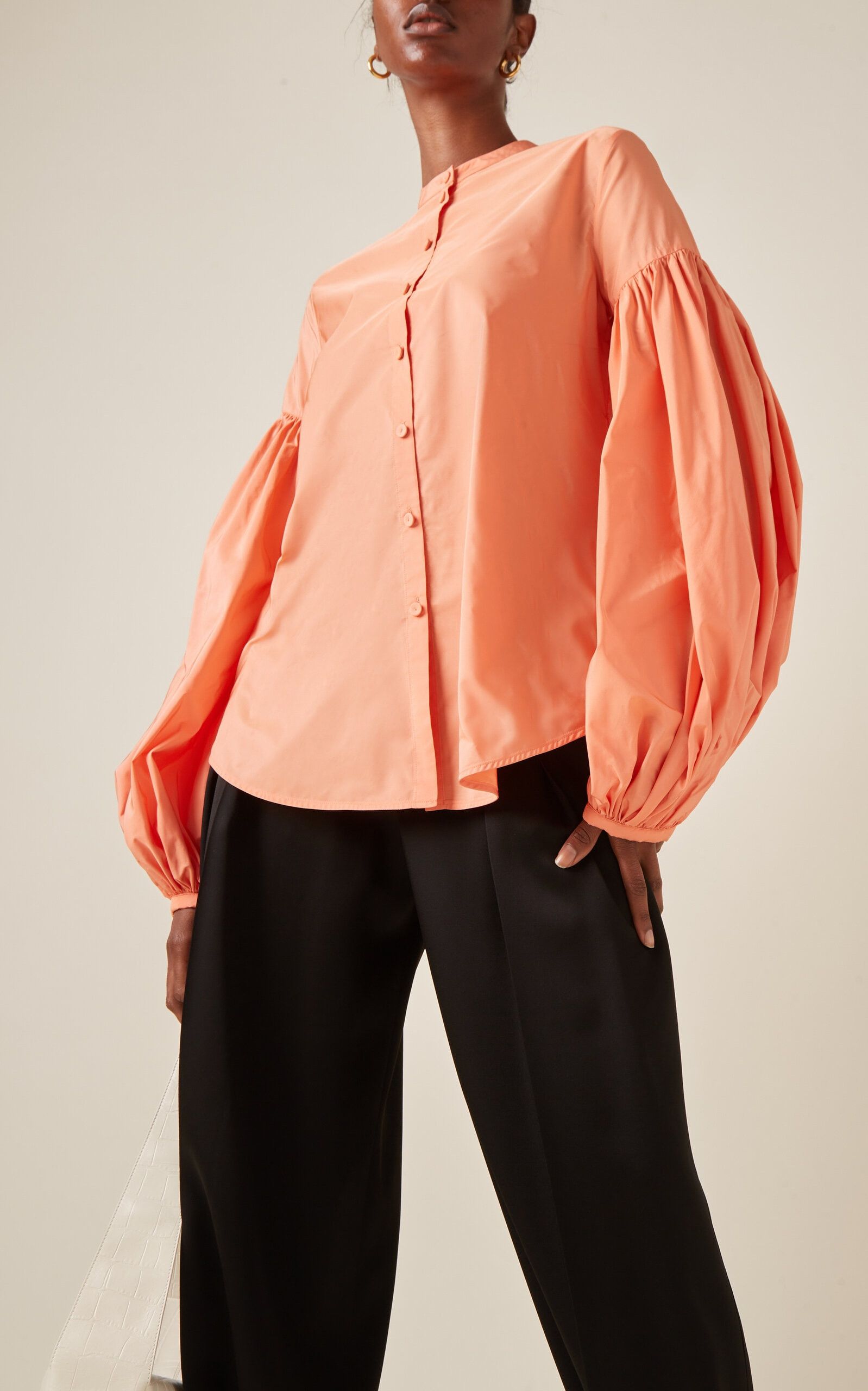 Jil Sander o1y1025 Solid Color Shirt in Salmon Pink Size XS / US 0-2 / IT 36-38 - 2 Thumbnail