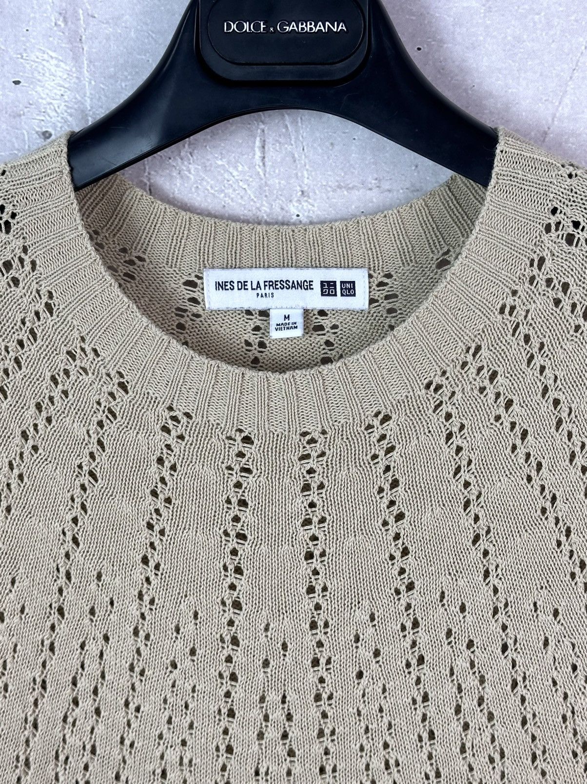 Uniqlo Ines De La Fressage Beige Knit Long Sleeve Sweater