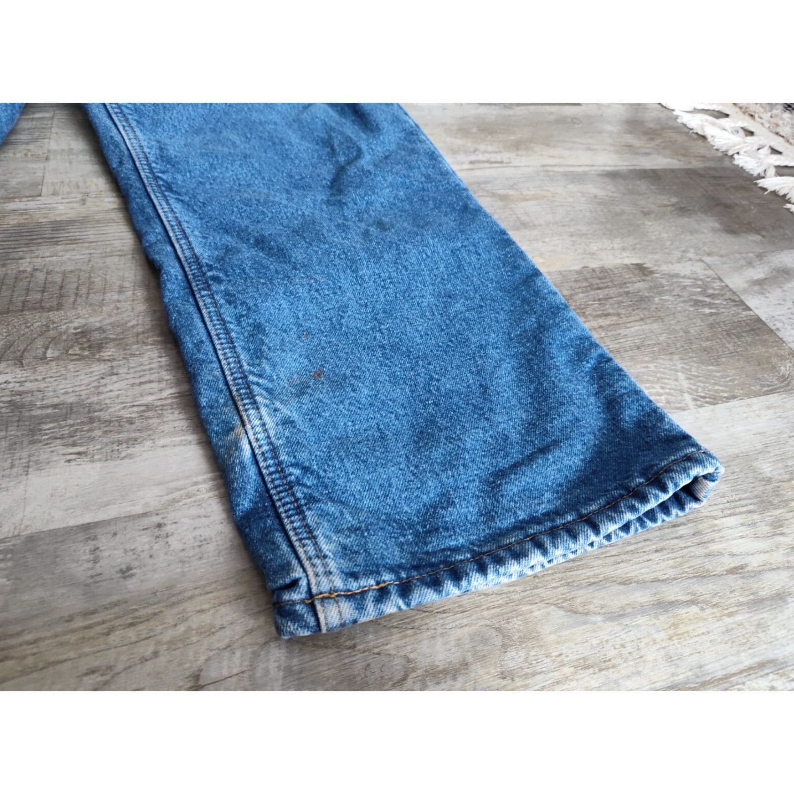 Carhartt VINTAGE Carhartt Jeans Men 40X32 Blue Denim Lined Relaxed Straight B155 DST Workwear Mens Size US 40 / EU 56 - 3 Thumbnail
