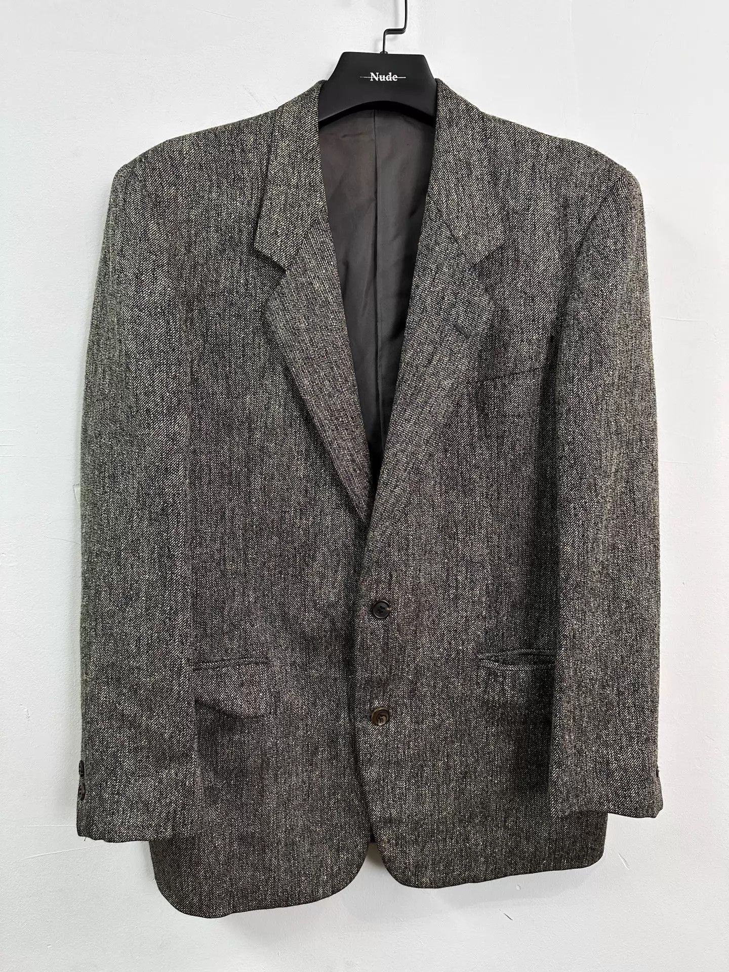 Issey Miyake Gray Herringbone Pattern Blazer - Size M Size US M / EU 48-50 / 2 - 1 Thumbnail