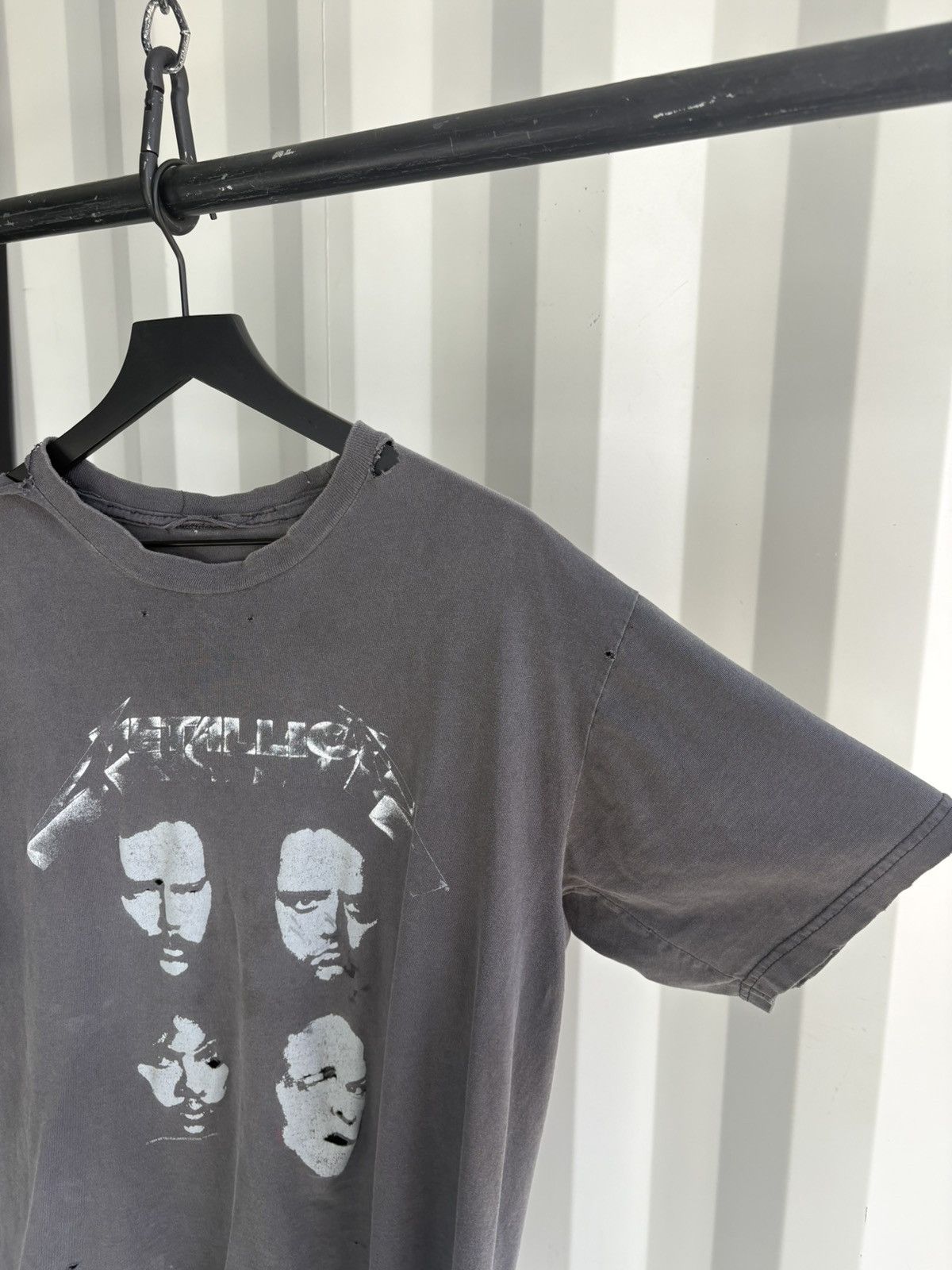Vintage Metallica Faces Thrashed Distressed Faded ERD GRUNGE WCC Size US XL / EU 56 / 4 - 2 Thumbnail