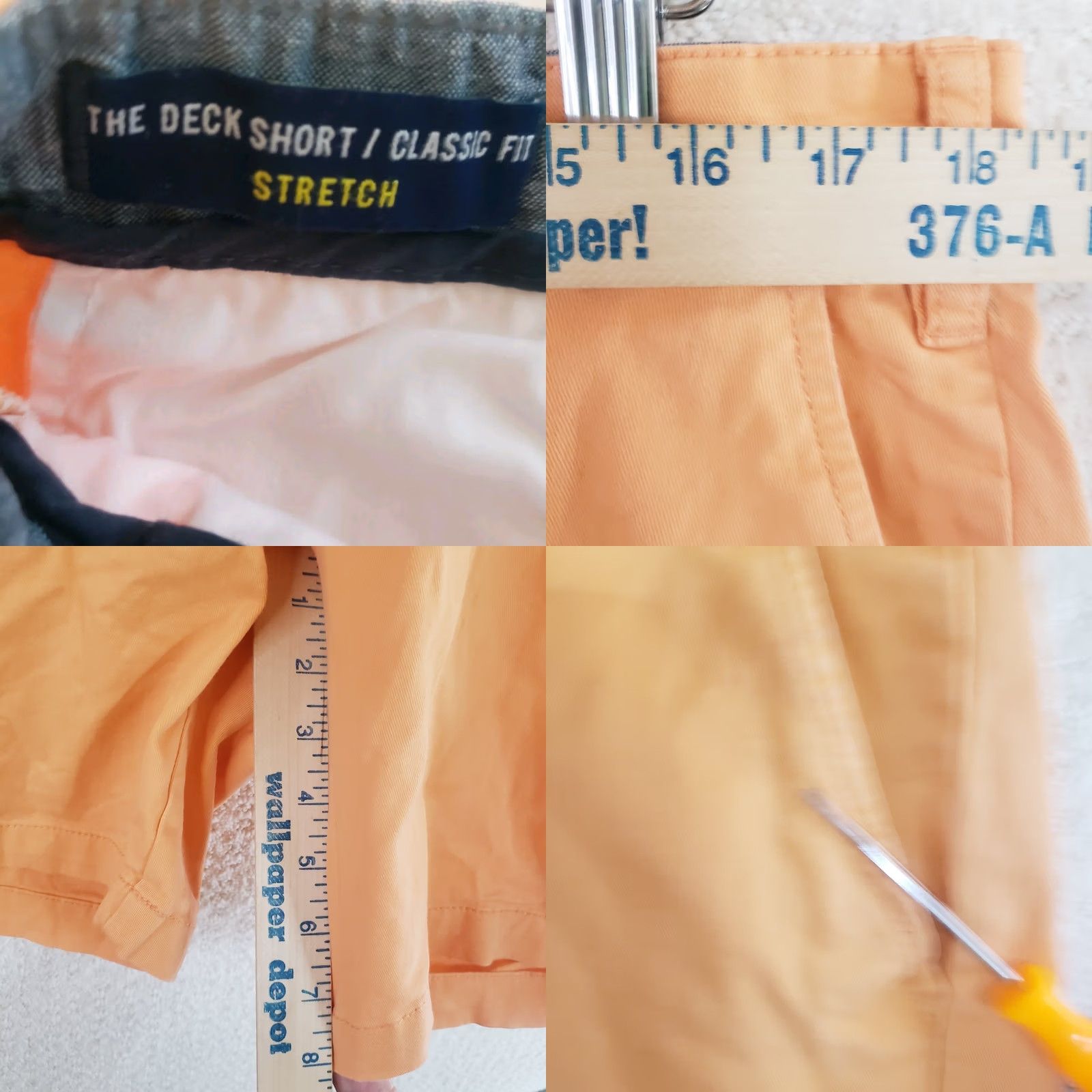 Nautica Nautica Men's 36x8 Cantalope Orange Flat Front Classic Fit The Deck Shorts Size US 36 / EU 52 - 9 Thumbnail