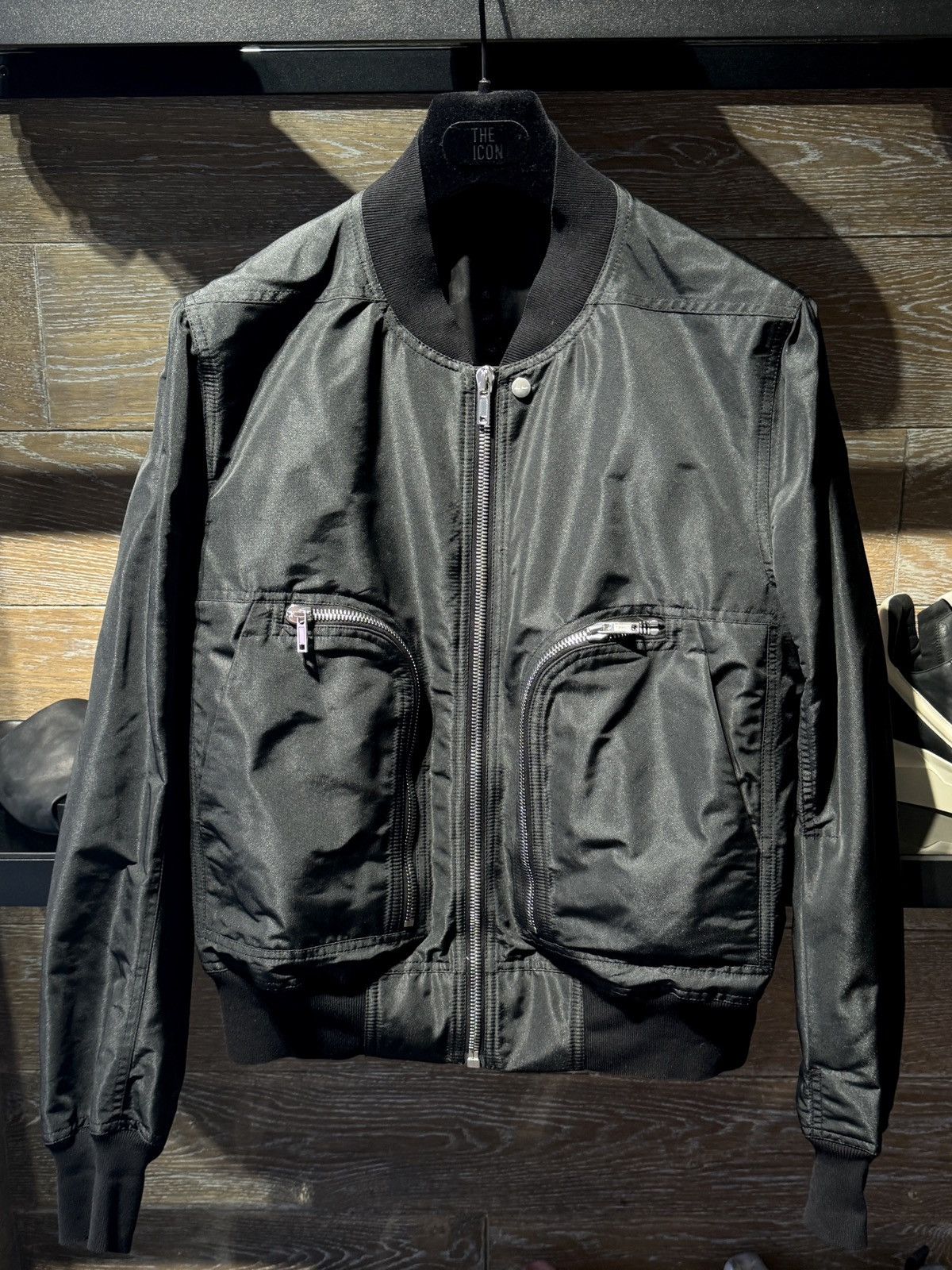 image of Lastsize Rick Owens Ss24 Lido Bauhaus Technical Bomber in Black, Men's (Size XL)