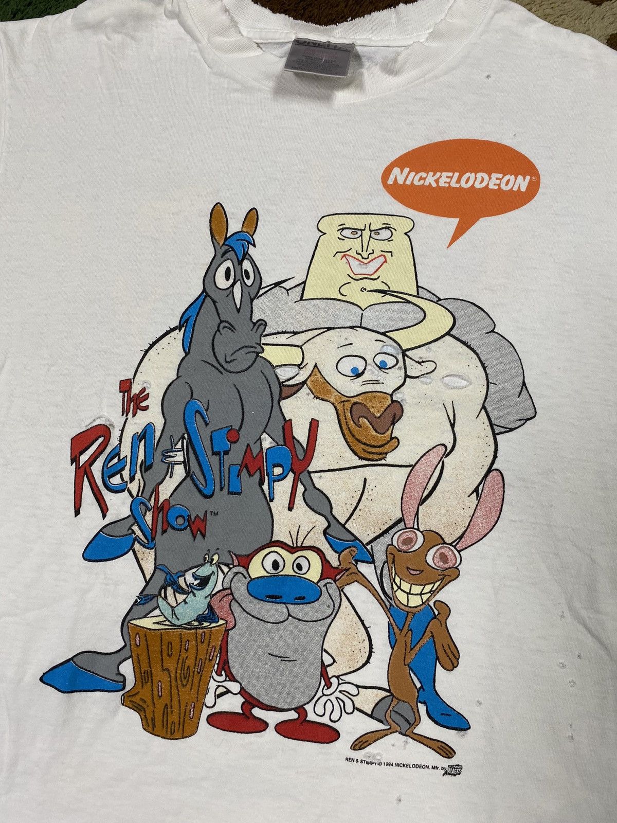 Vintage 90’s Vintage Ren & Stimpy Nickelodeon Tee Shirt Medium Size US M / EU 48-50 / 2 - 4 Thumbnail