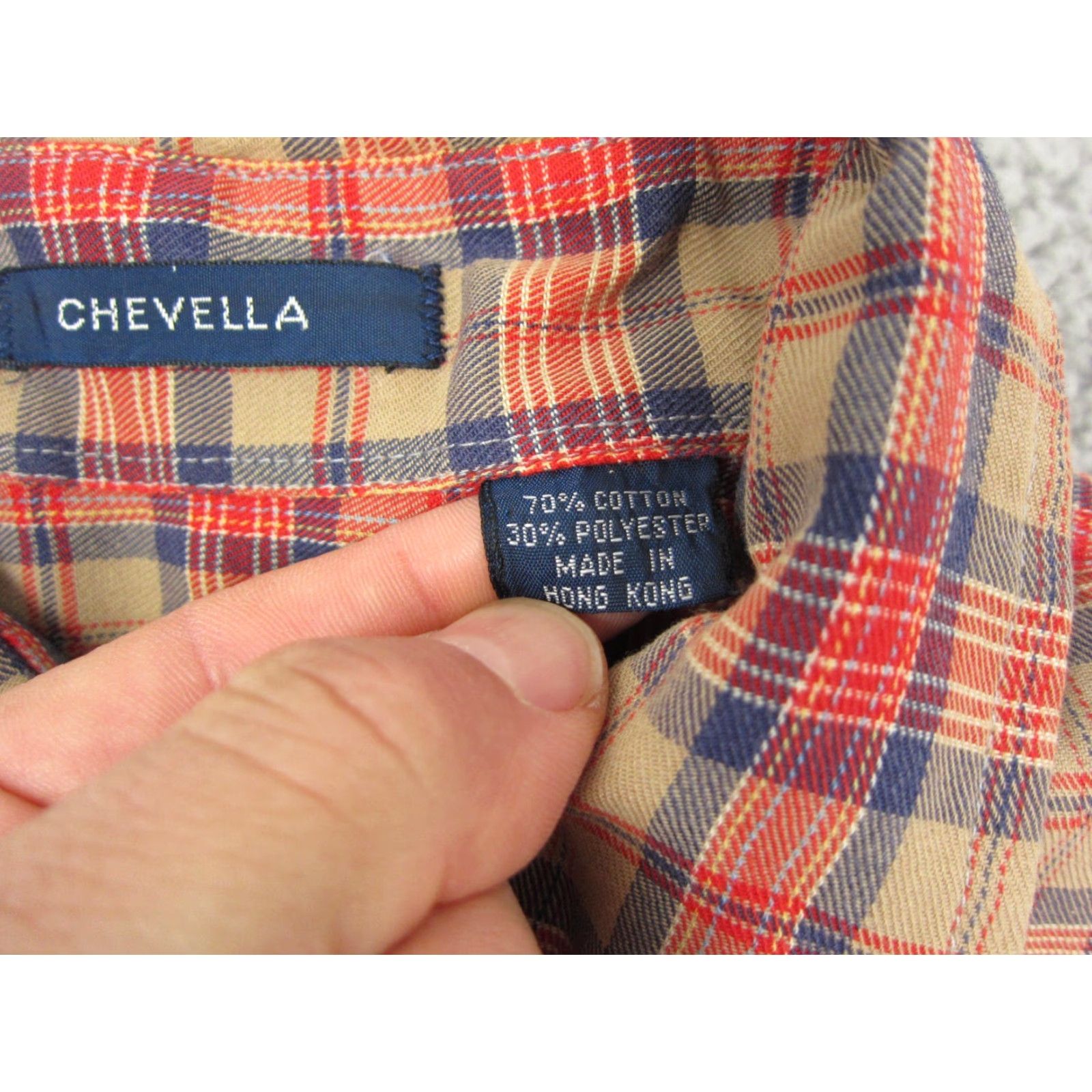 Arrow VINTAGE Arrow Shirt Adult M Red Plaid 80s 60s 70s Mens Button-Up Cotton Polyester Long Sleeve Collared Pocketed Vintage Arrow Shirt Size US M / EU 48-50 / 2 - 4 Thumbnail