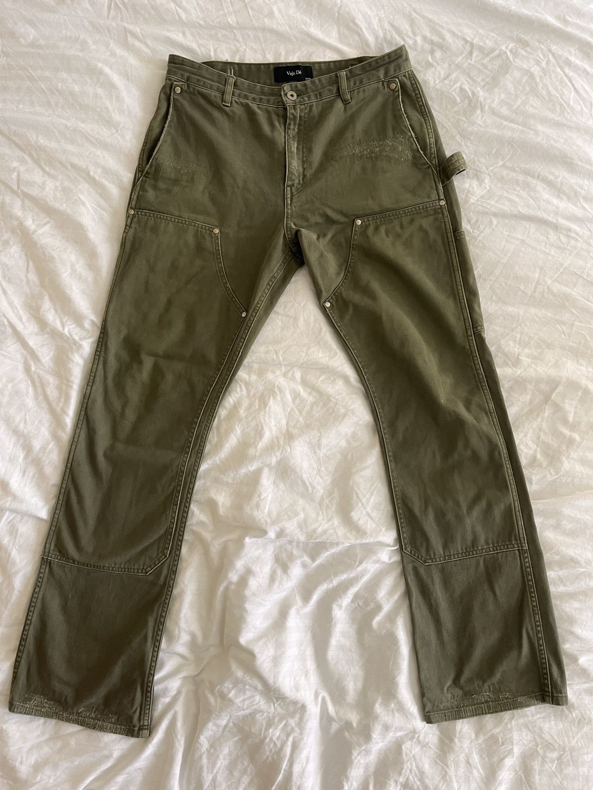 Vuja De Vuja De Nori Green Double Knee Pants Made in Japan