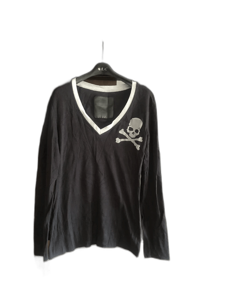Rick Owens Classic Long Sleeve T-Shirt with Skull Design Size US M / EU 48-50 / 2 - 1 Thumbnail