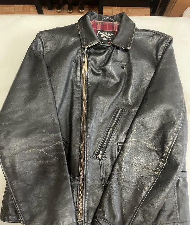 Schott Schott Heavy old leather clothes Size US L / EU 52-54 / 3 - 7 Thumbnail