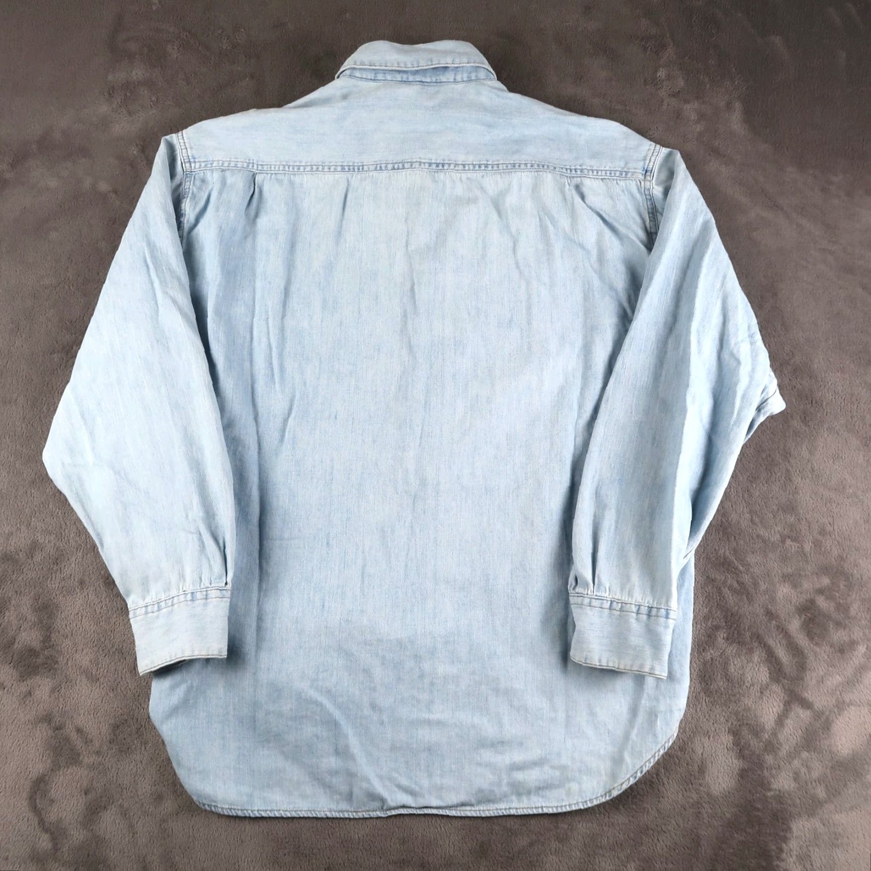 Guess VINTAGE Guess By Georges Marciano Button-Up Denim Embroidered 90s Size 2 Large Blue Unisex Adults Mens Womens (adjust to end gender if applicable) Size XS / US 0-2 / IT 36-38 - 2 Thumbnail