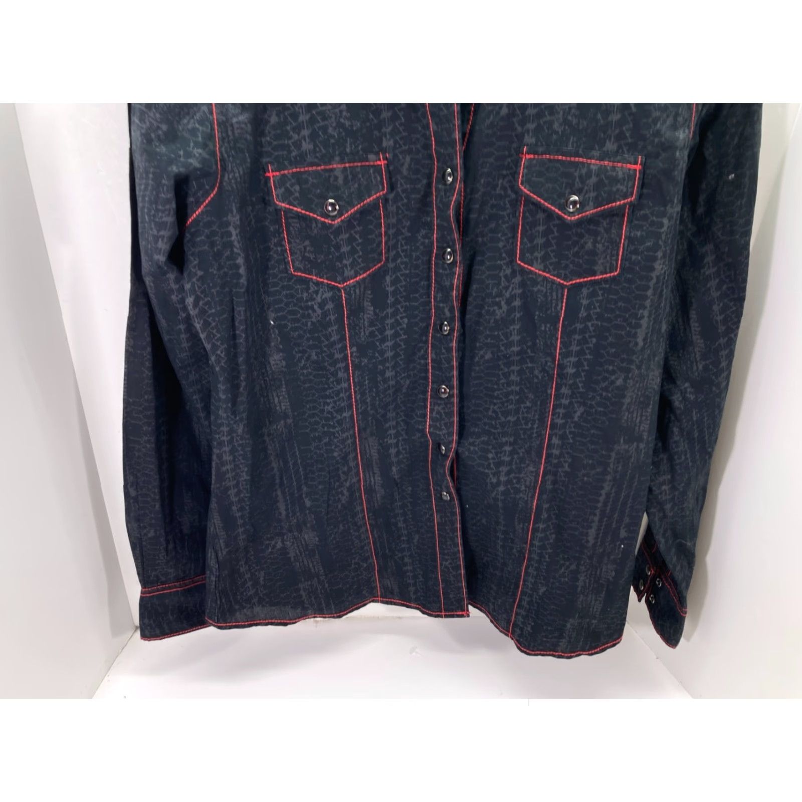 Vintage Cruel Girl Western Button Up Shirt Womens L Black Geo Long Sleeve Cowgirl Rodeo Shirts Size L / US 10 / IT 46 - 5 Thumbnail