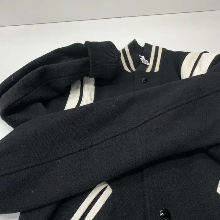 Saint Laurent Paris Saint Laurent Black SS22 Teddy Varsity Jacket -2507 Size S / US 4 / IT 40 - 3 Thumbnail