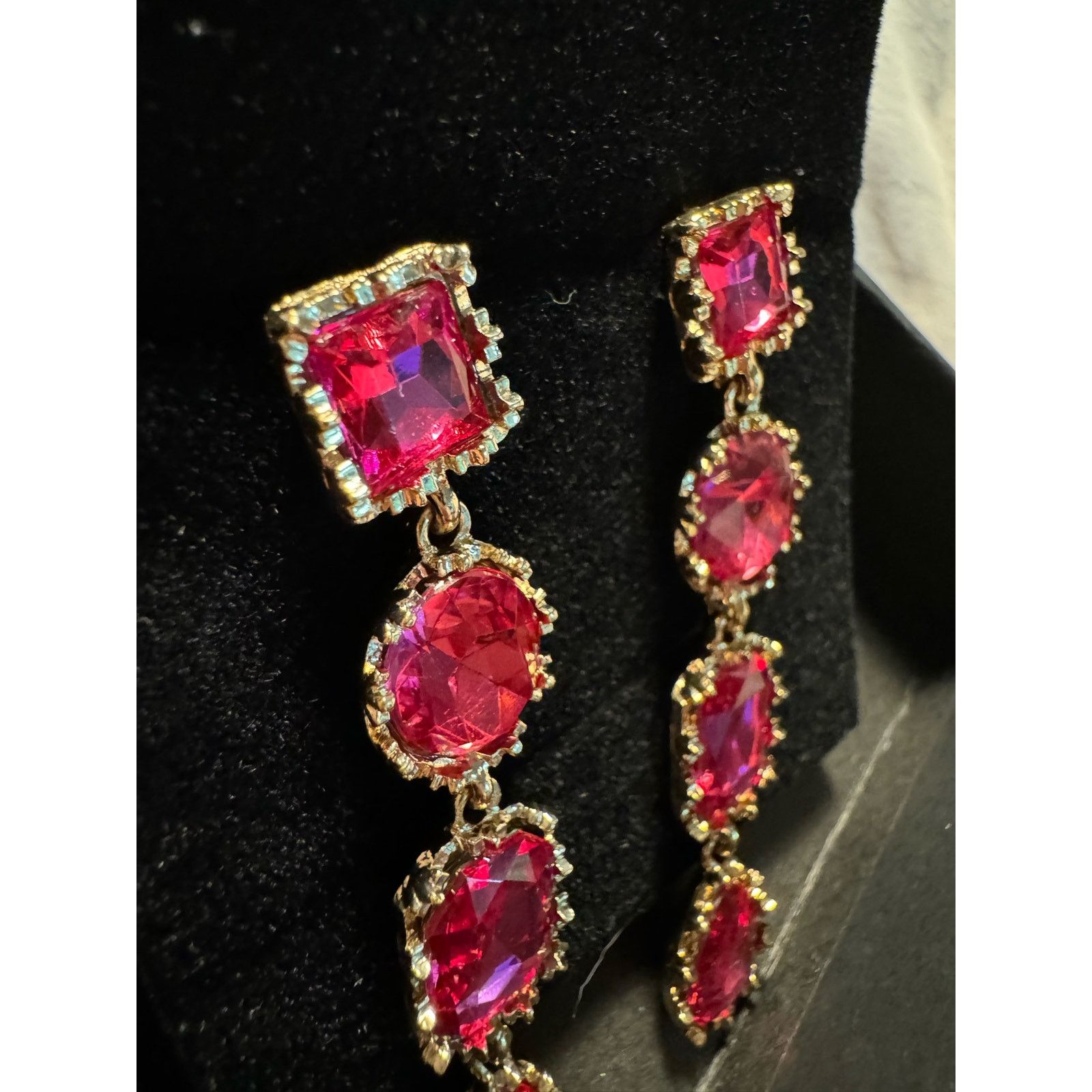 Other Red Gemstone Lightweight Earrings Size ONE SIZE - 2 Thumbnail