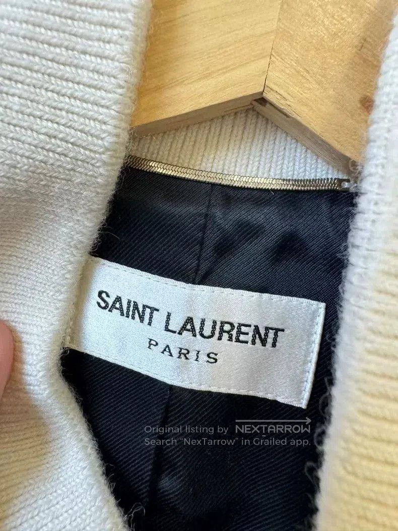 Saint Laurent Paris Saint Laurent Paris White Varsity Jacket. Size US XL / EU 56 / 4 - 3 Thumbnail