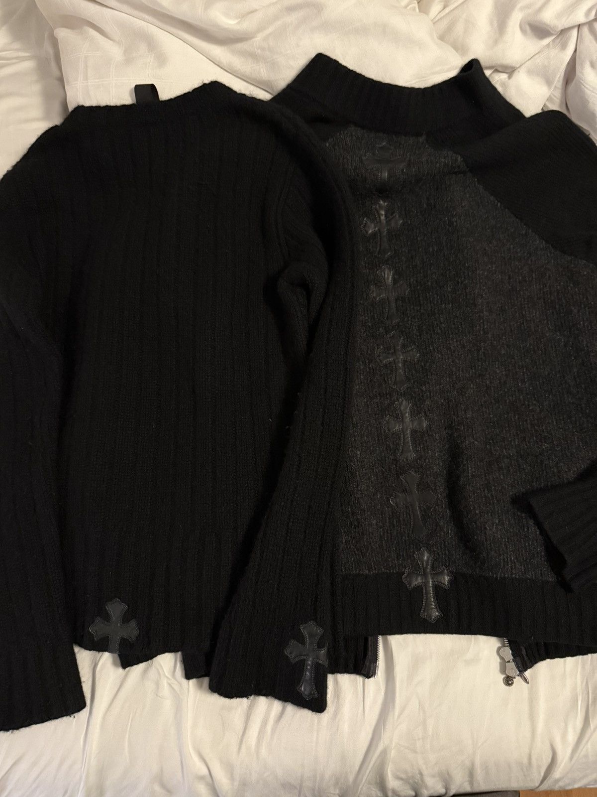 Chrome Hearts Chrome Hearts cashmere sweater with leather patches Size S / US 4 / IT 40 - 6 Thumbnail