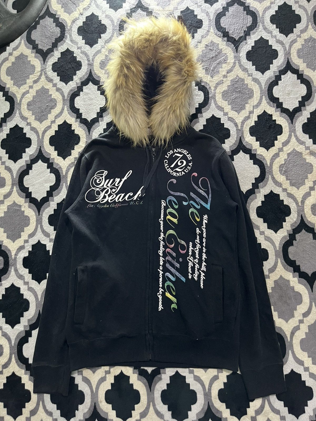 Hysteric Glamour Japanese rude garret poem faux fur hoodie Size US M / EU 48-50 / 2 - 1 Thumbnail