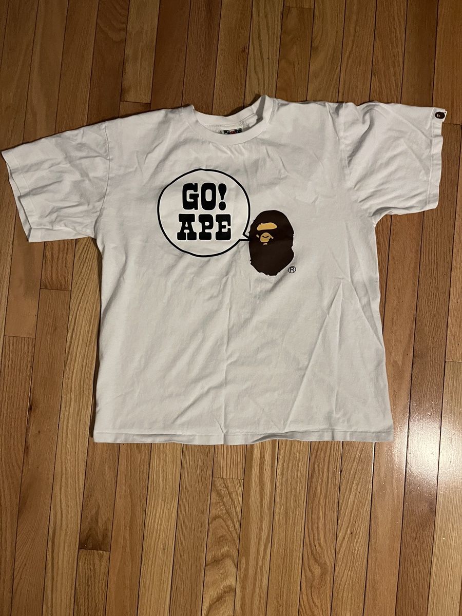 Bape BAPE “GO APE” TEXT BUBBLE TEE IN LARGE, CROPPED FIT Size US L / EU 52-54 / 3 - 1 Thumbnail