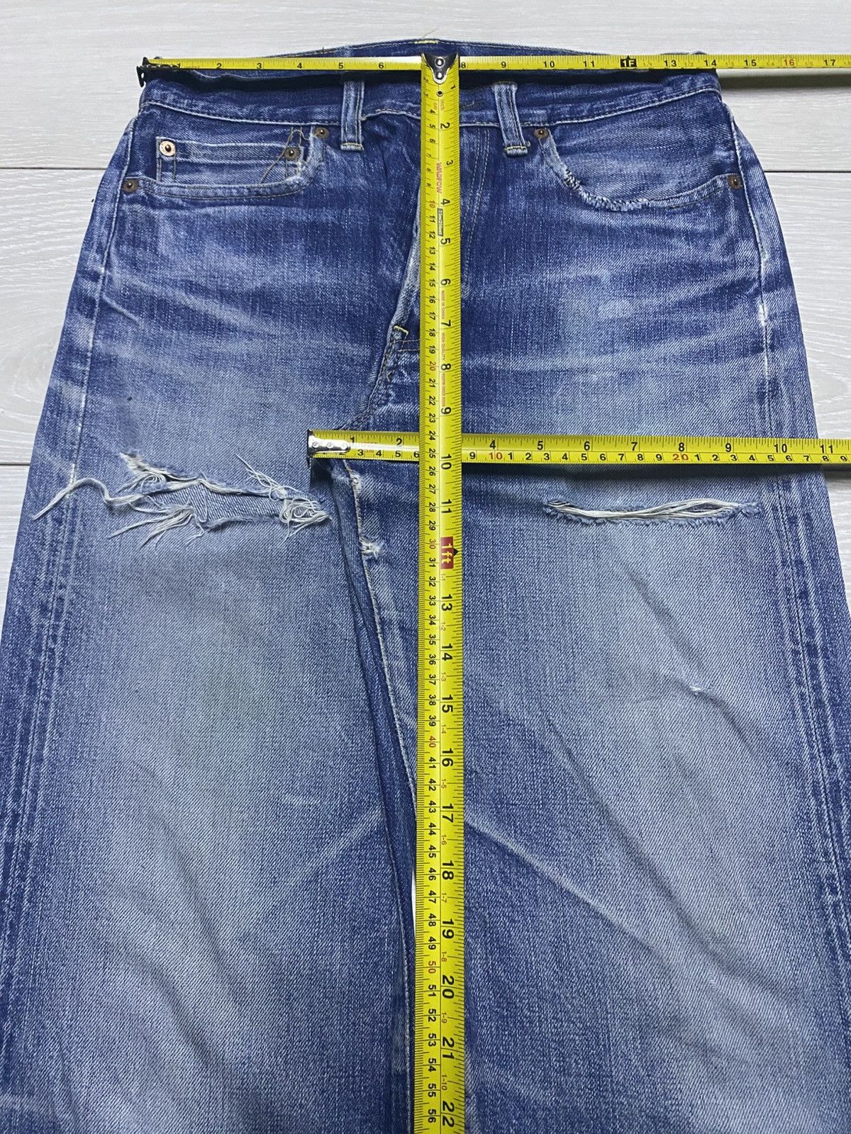 Japanese Brand Vintage Japanese Iron Hr Market Selvedge Crazy Distressed Size US 28 / EU 44 - 21 Thumbnail
