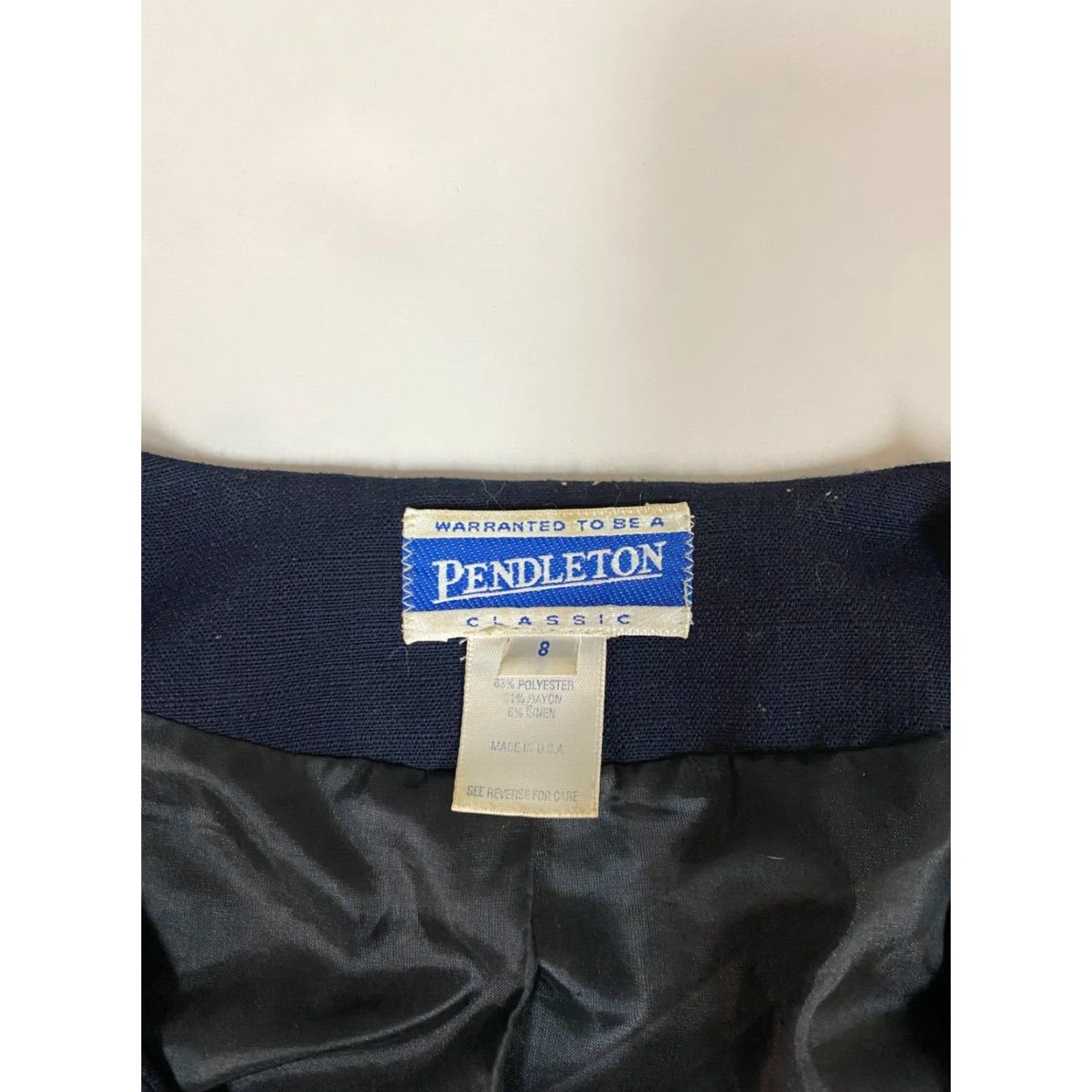 Pendleton Pendleton Jacket Blazer Womens 8 Blue Short Sleeve Polyester Lightweight Regular Fall Winter Blazer Womens Size 30" / US 8 / IT 44 - 4 Thumbnail