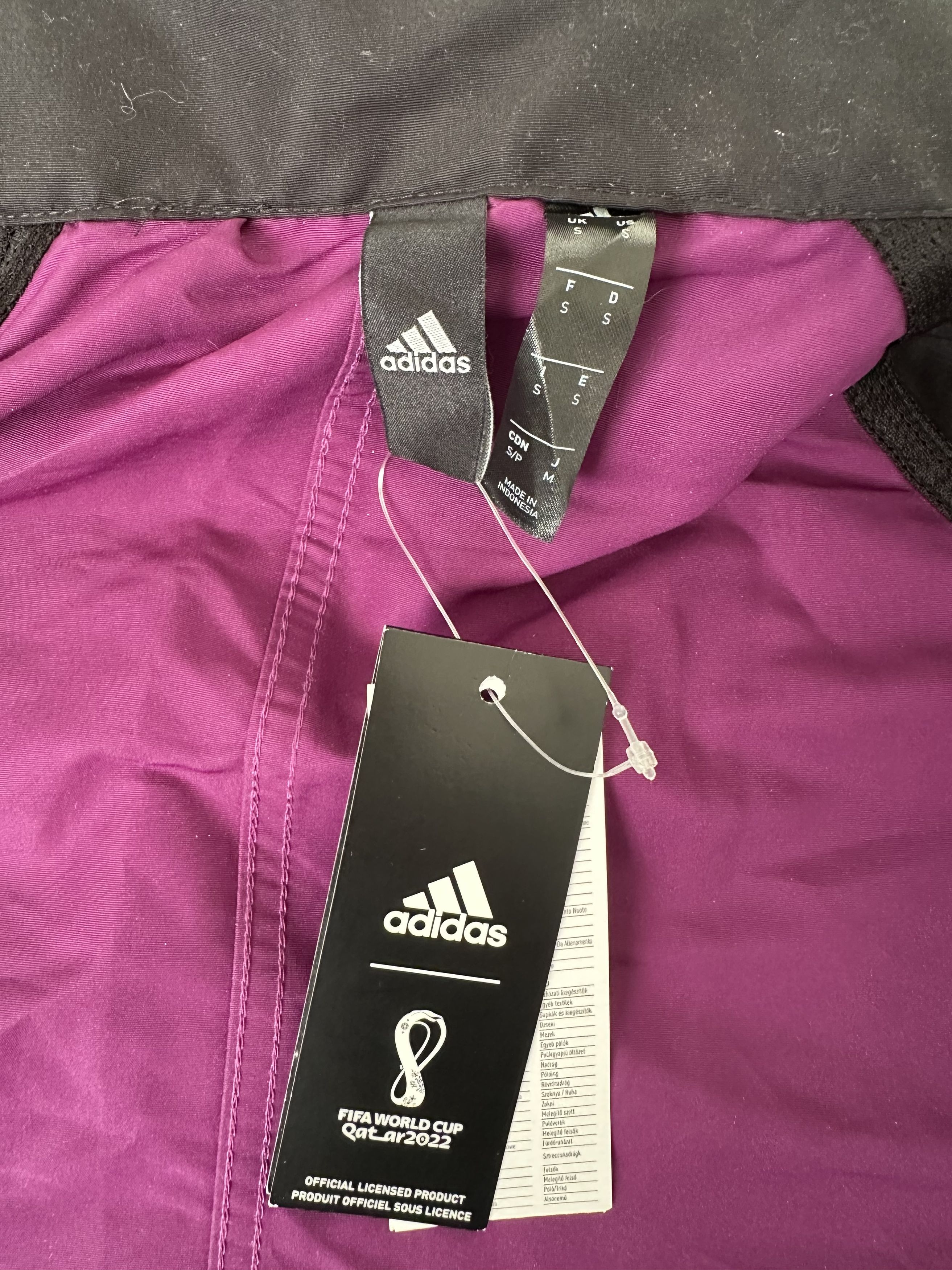 Adidas Adidas Mens Purple Black Volunteer Coat Football S M Size US S / EU 44-46 / 1 - 7 Thumbnail