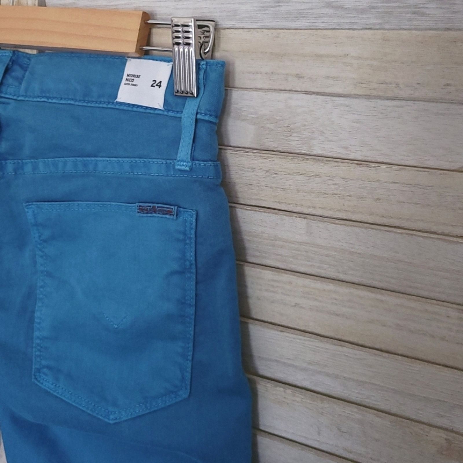 Hudson Hudson Nico Super Skinny 24 Waist Womens 00 Teal Blue 00 Size 24" / US 00 / IT 34 - 5 Thumbnail