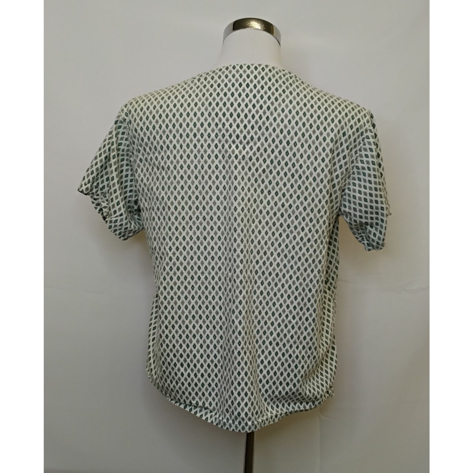 Towncraft Towncraft Penney Deep V Shirt Men's M White Green VTG '60s Size US M / EU 48-50 / 2 - 3 Thumbnail