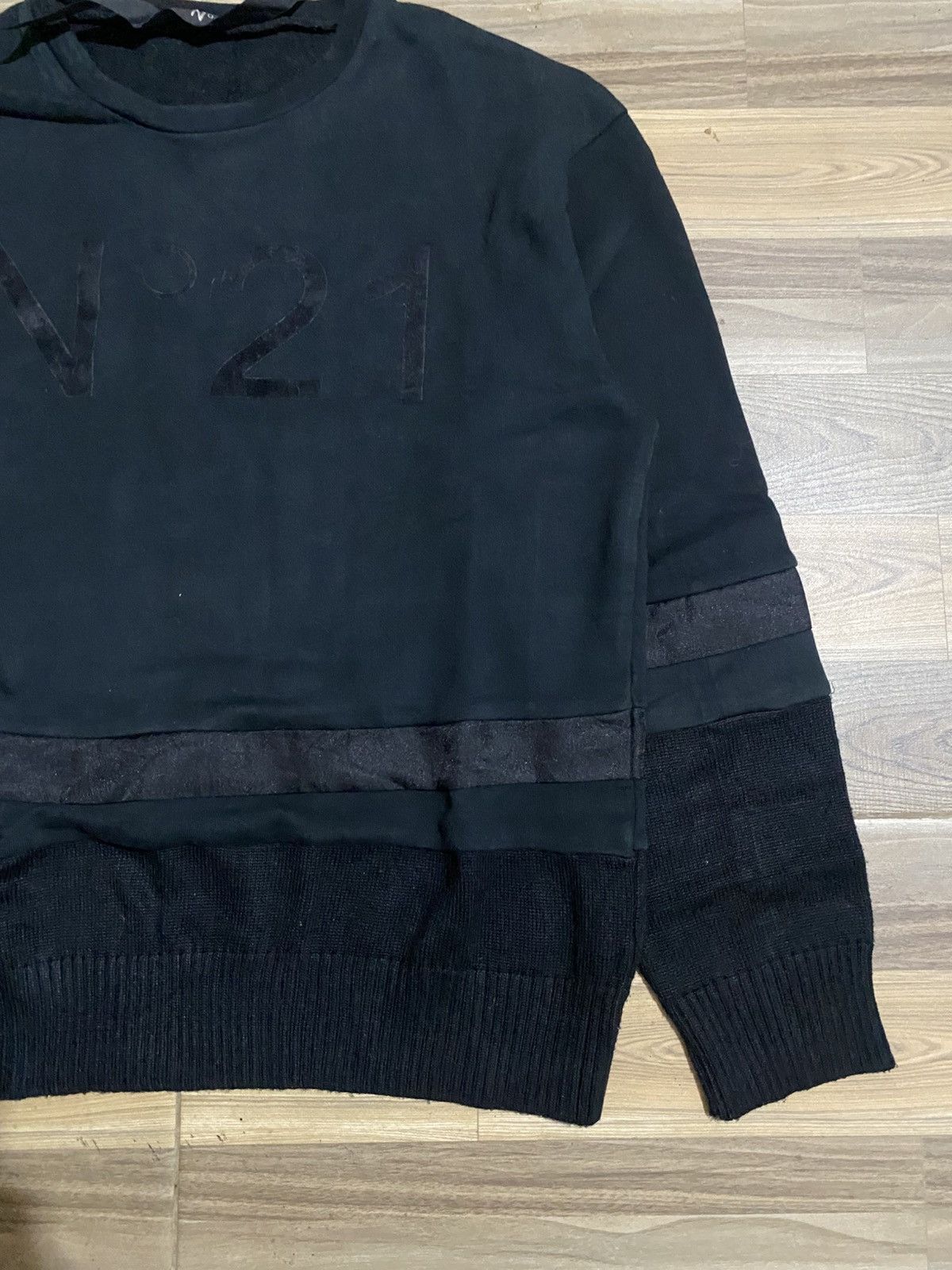 Alessandro Dell'acqua × N21 ALESSANDRO DELL’ACQUA N21 SWEATSHIRT BLACK ON BLACK UNISEX Size US L / EU 52-54 / 3 - 3 Thumbnail