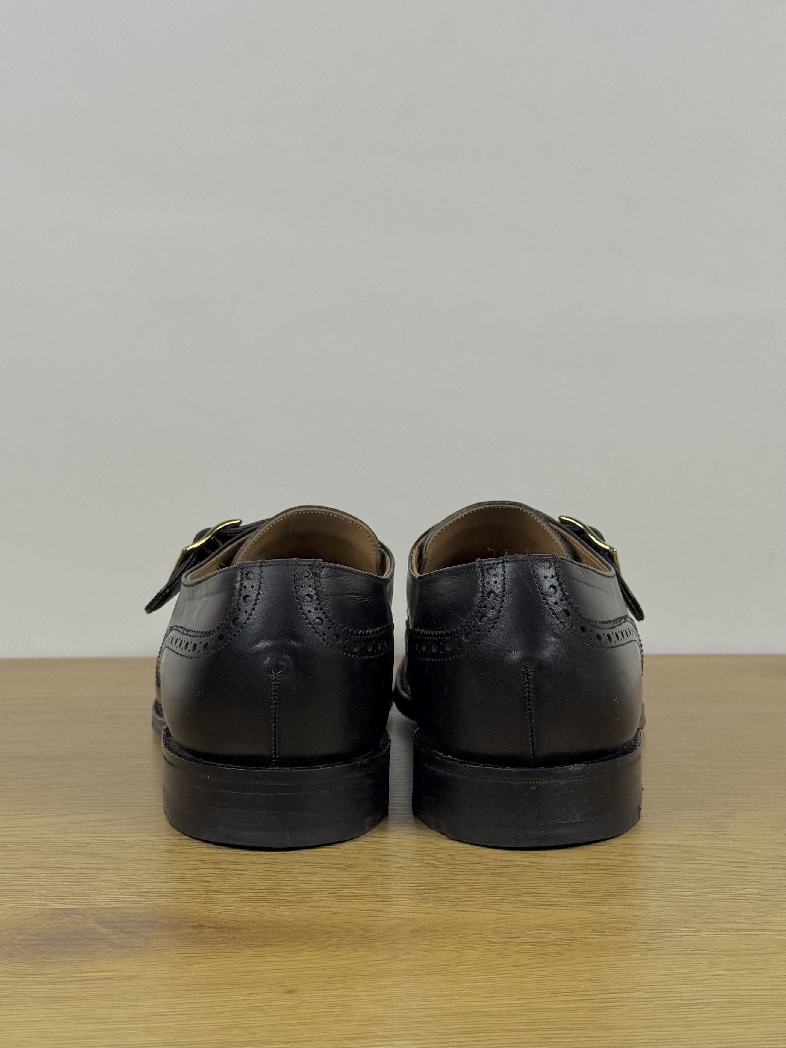 Cheaney Men's Cheaney Black Monk Brogue Shoes US10 Size US 10 / EU 43 - 6 Thumbnail