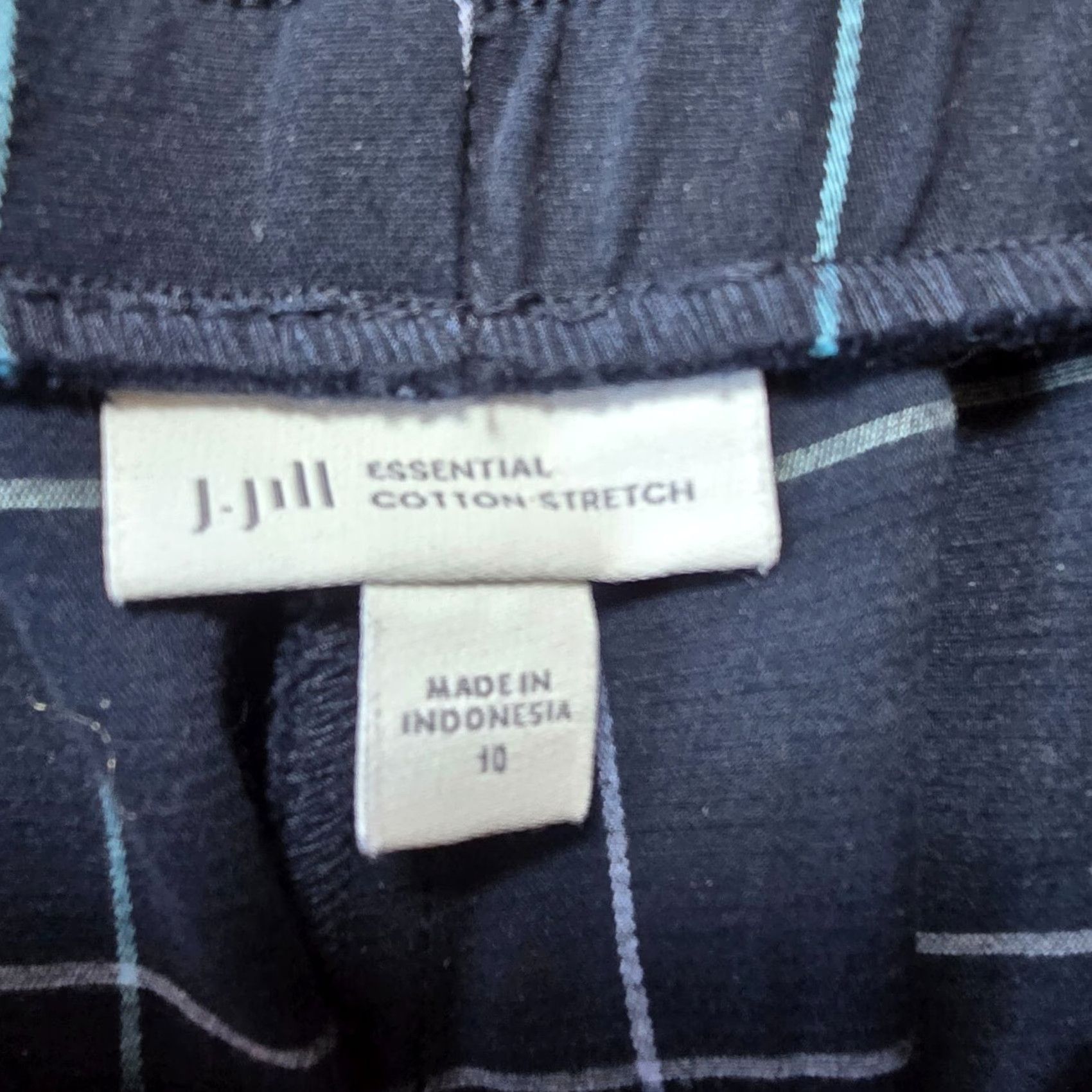 J. Jill J. Jill Pants Womens Size 10 Blue Plaid Stretch Ponte Ankle Regular Fit Tapered Casual Career Dressy Womens Size 24" / US 00 / IT 34 - 4 Thumbnail
