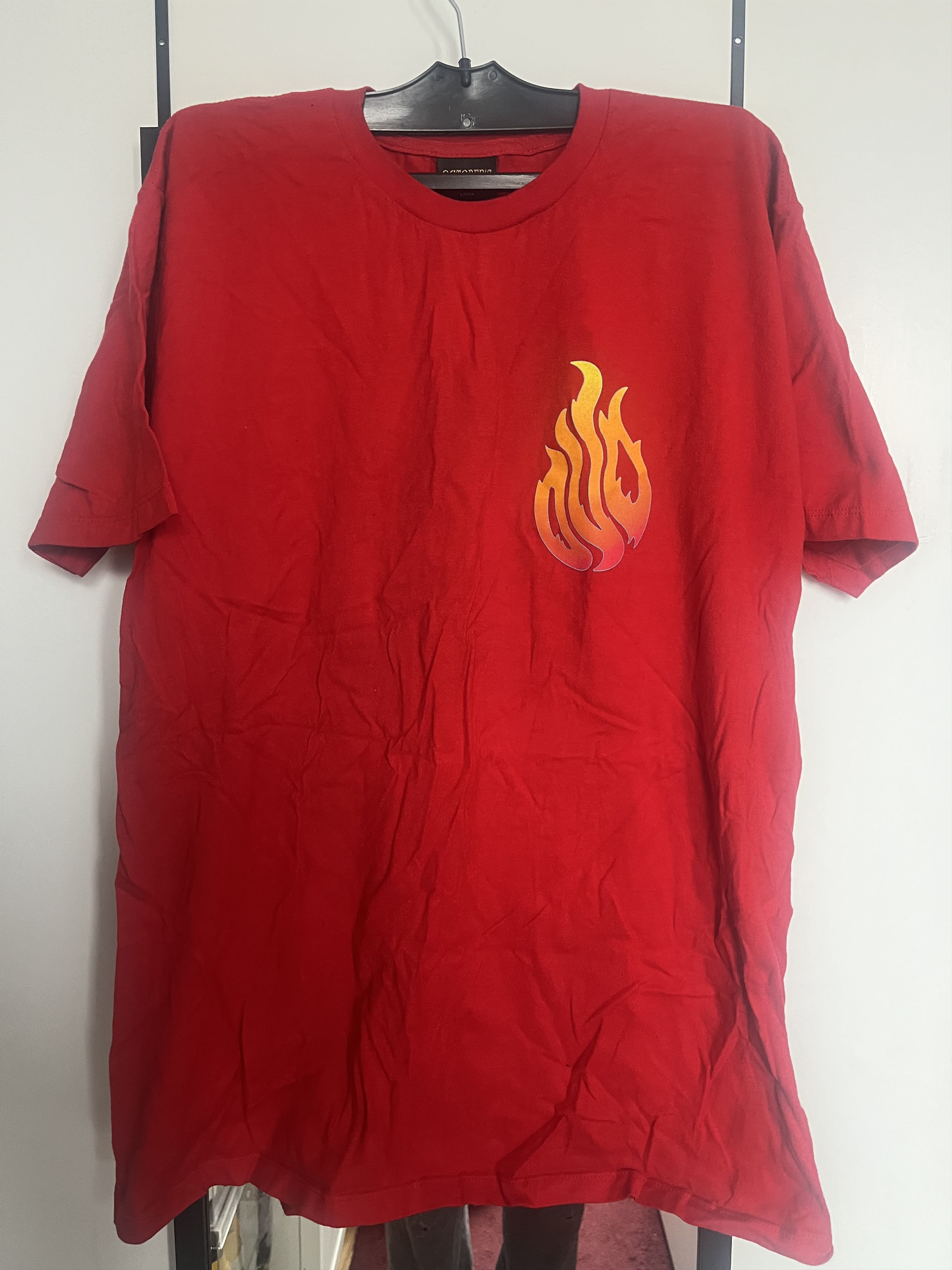 October's Very Own Red OVO Fire Logo T Size US L / EU 52-54 / 3 - 1 Thumbnail