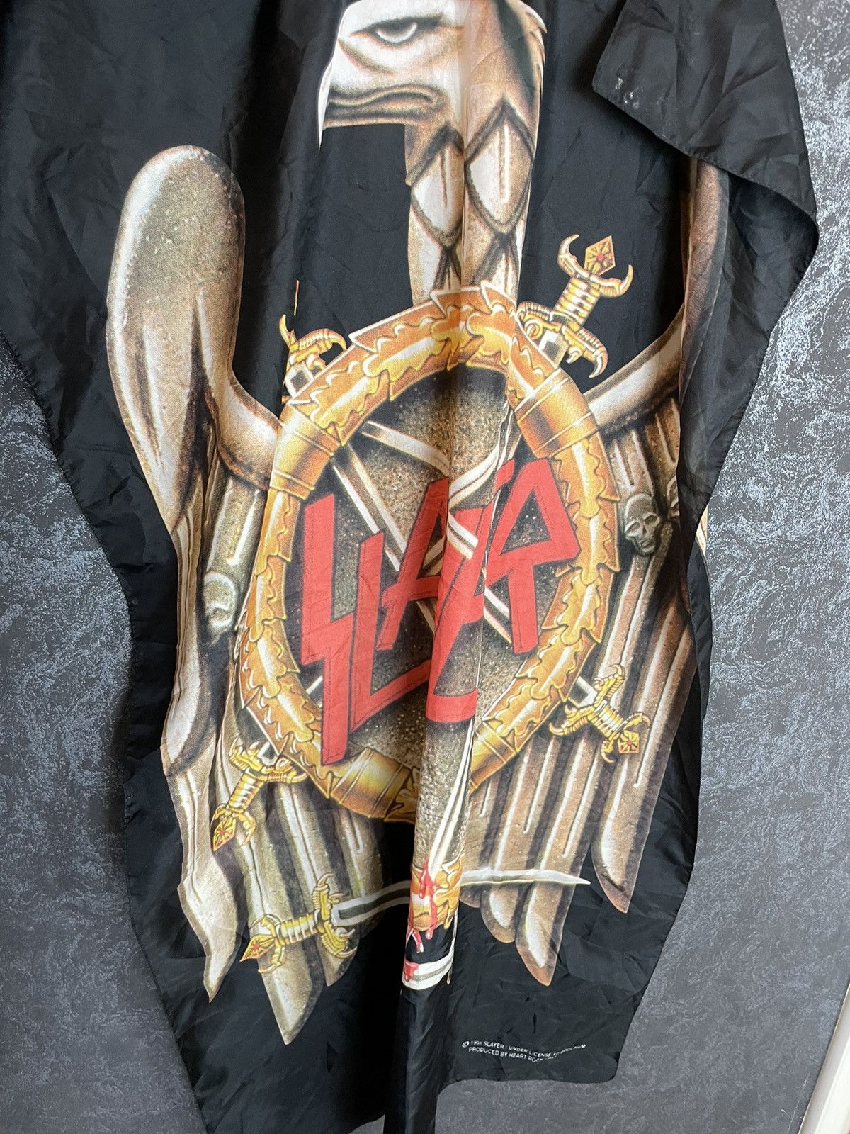 Band Tees Rare Vintage 1995 SLAYER Flag/Banner Wes Benscoter Size ONE SIZE - 5 Thumbnail