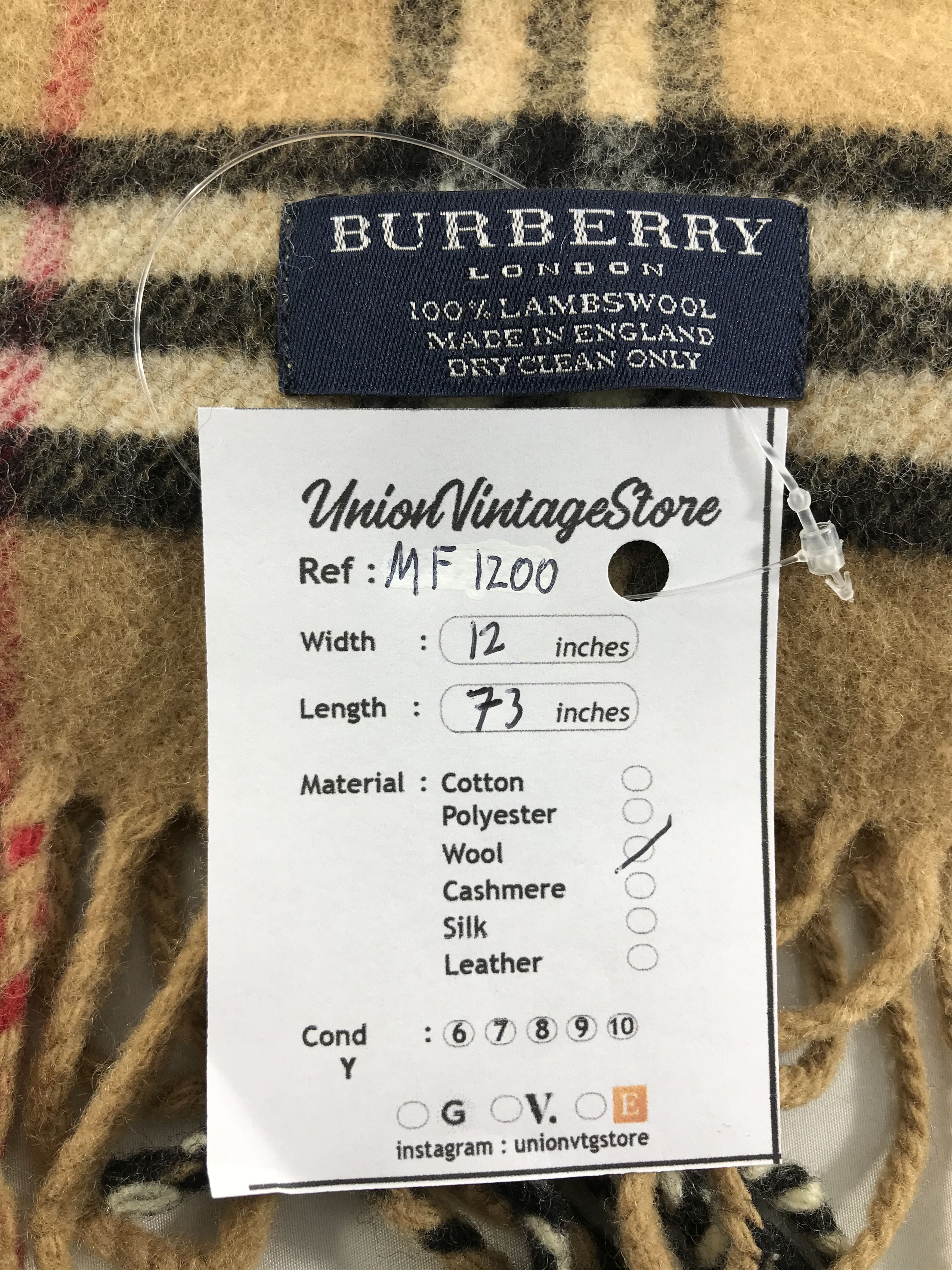 Burberry Vintage Burberry Scarf/Muffler/Neckwear MF1200 Size ONE SIZE - 6 Thumbnail