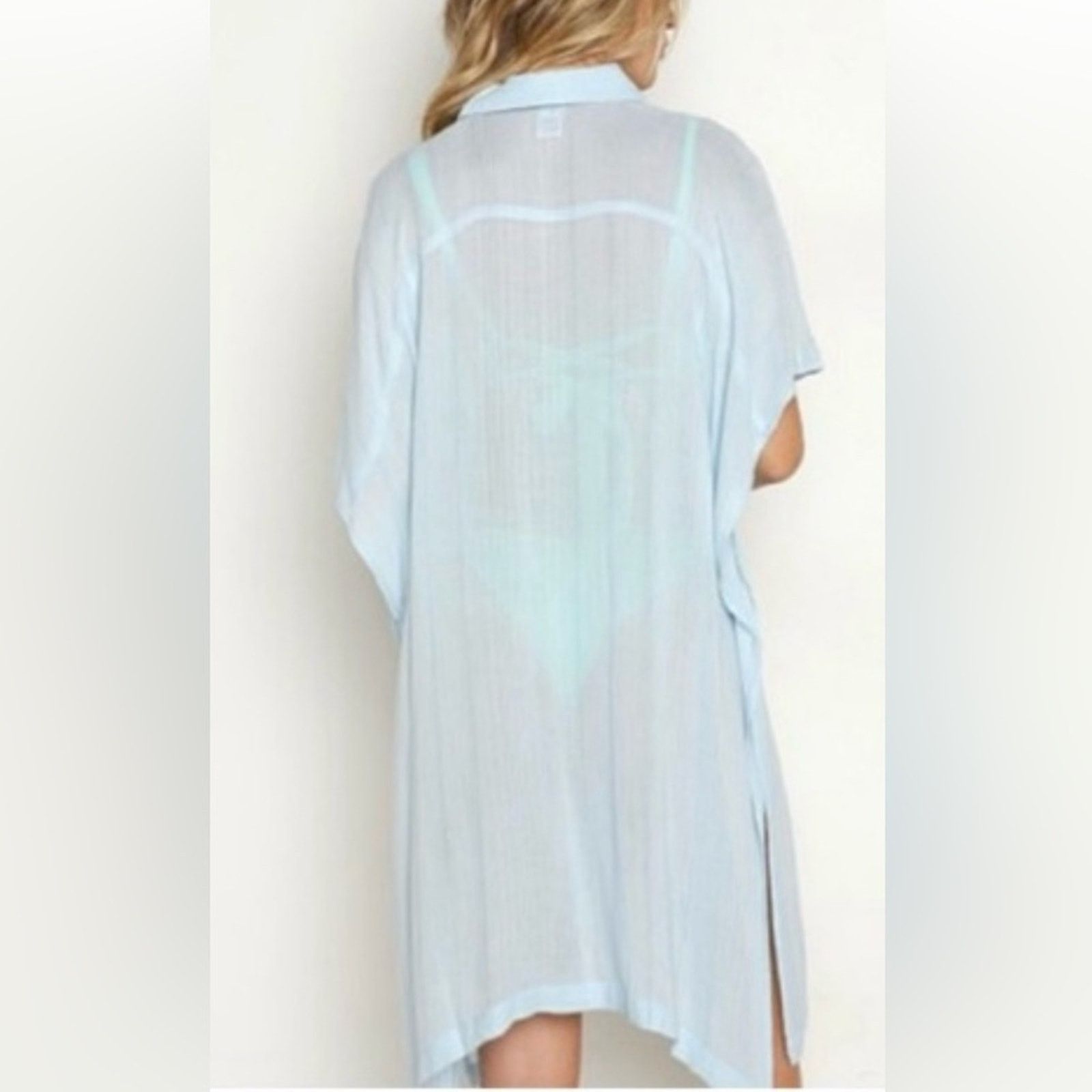 The Unbranded Brand L*Space Light Blue Swim Coverup, Size XS Size XS / US 0-2 / IT 36-38 - 2 Thumbnail