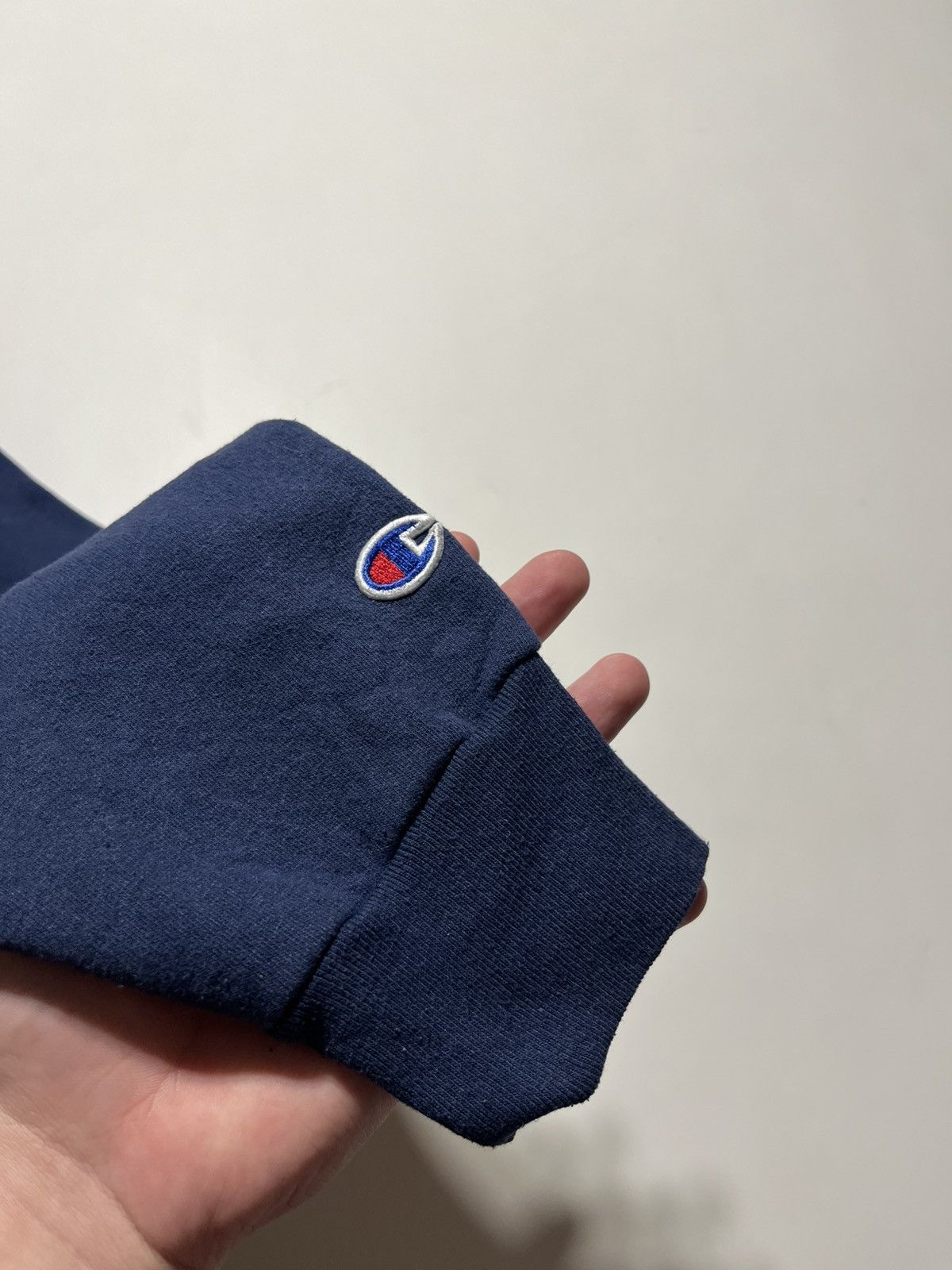 Champion Vintage 90’s Champion Heavyweight boxy fit hoodie navy L Size US L / EU 52-54 / 3 - 6 Thumbnail