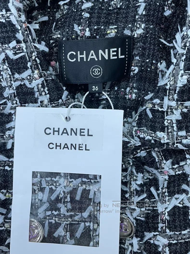 Chanel Chanel 23A Grey Tweed Knitted Coat Size XS / US 0-2 / IT 36-38 - 4 Thumbnail