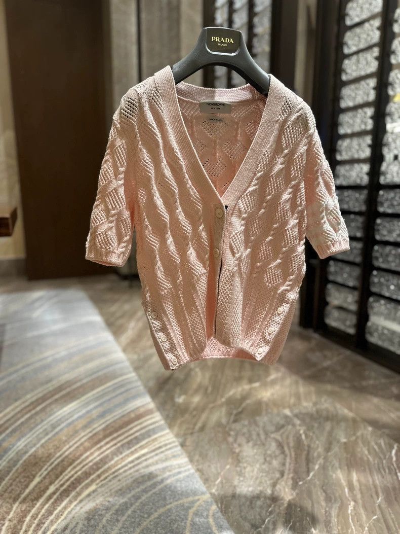 Thom Browne Thom Browne Pink short-sleeve knit Size S / US 4 / IT 40 - 7 Thumbnail