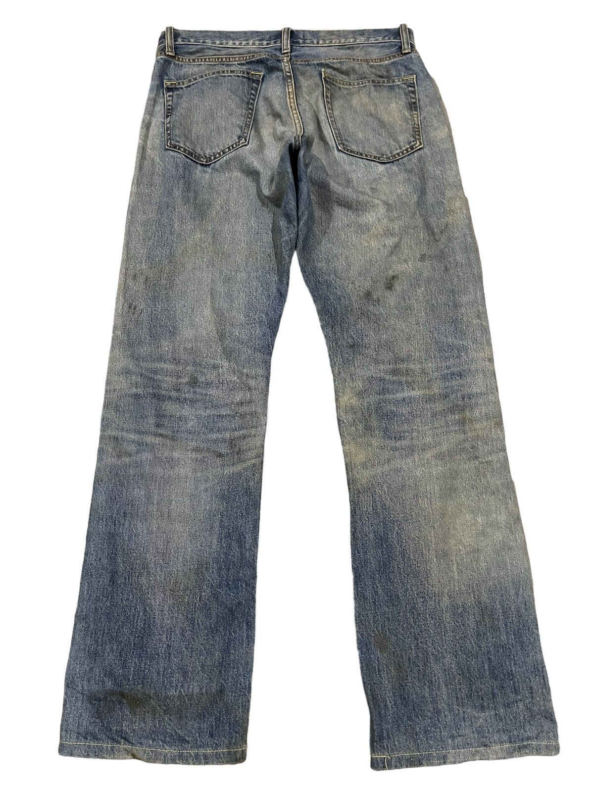 Uniqlo Vintage Japanese Uniqlo Selvage Blue Wash Distressed Jeans Size US 32 / EU 48 - 3 Thumbnail