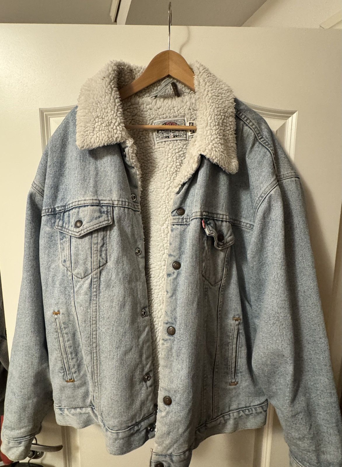 Clothing Levi's Denim Jacket Sherpa Lining Rare Vintage