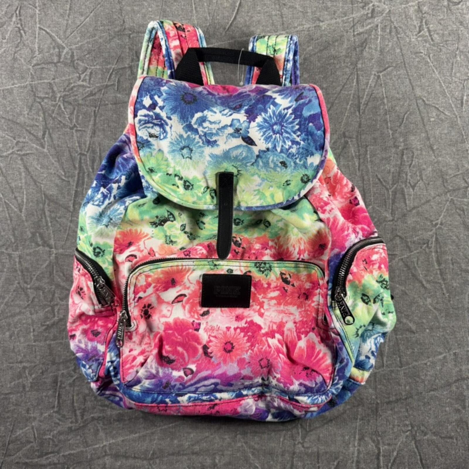 Pink Victorias Secret Backpack Rainbow Love Pink Gym Bag Size ONE SIZE - 1 Thumbnail
