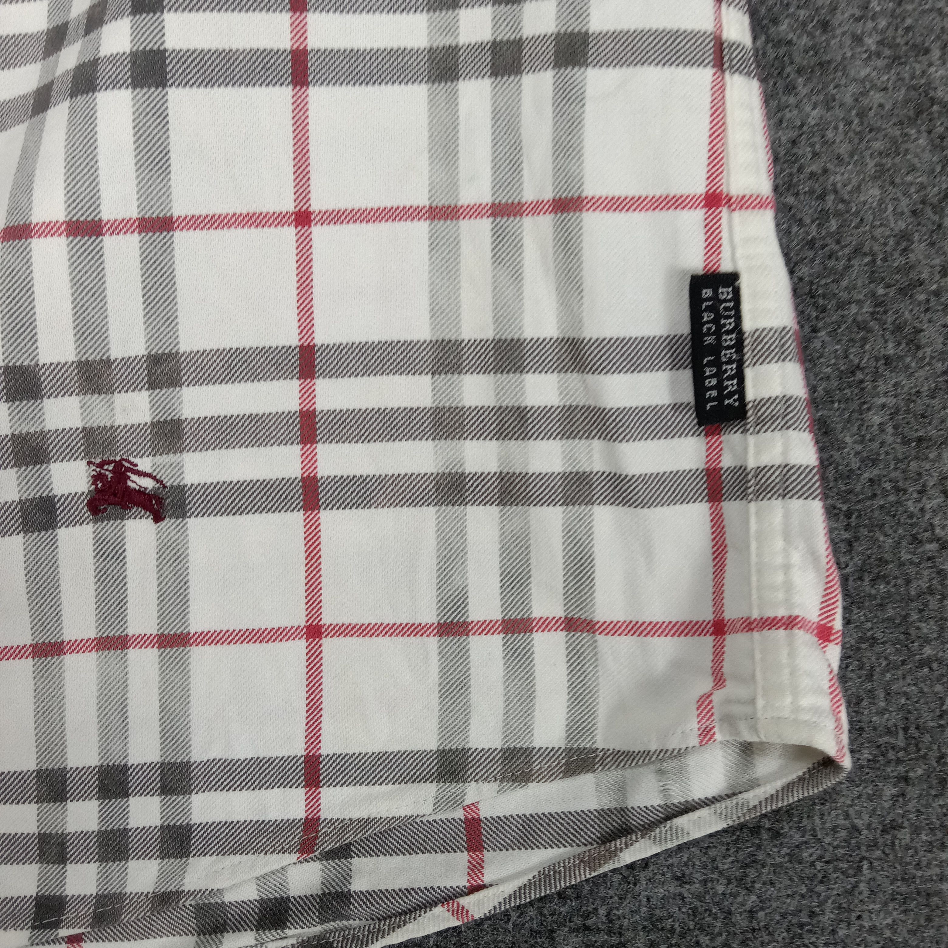 Burberry × Vintage Burberry Black Label Italian Brand Flannel Shirt Size US XL / EU 56 / 4 - 3 Thumbnail