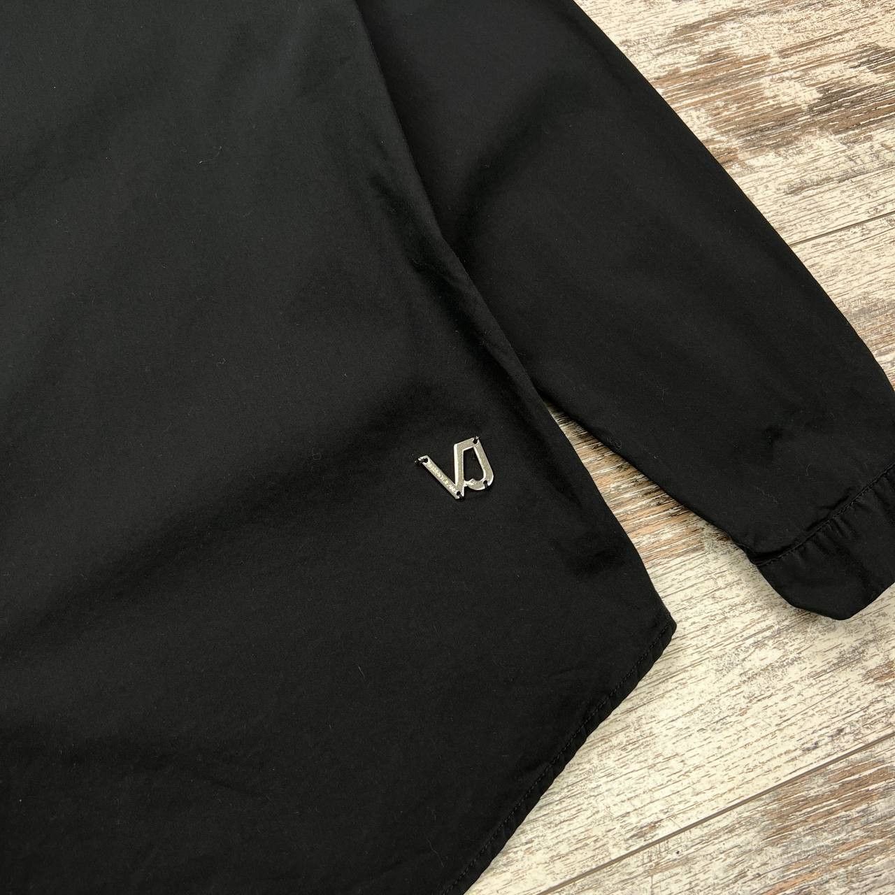 Versace Jeans Couture VERSACE JEANS Black Designer Shirt with VJ Logo Size M / US 6-8 / IT 42-44 - 4 Thumbnail