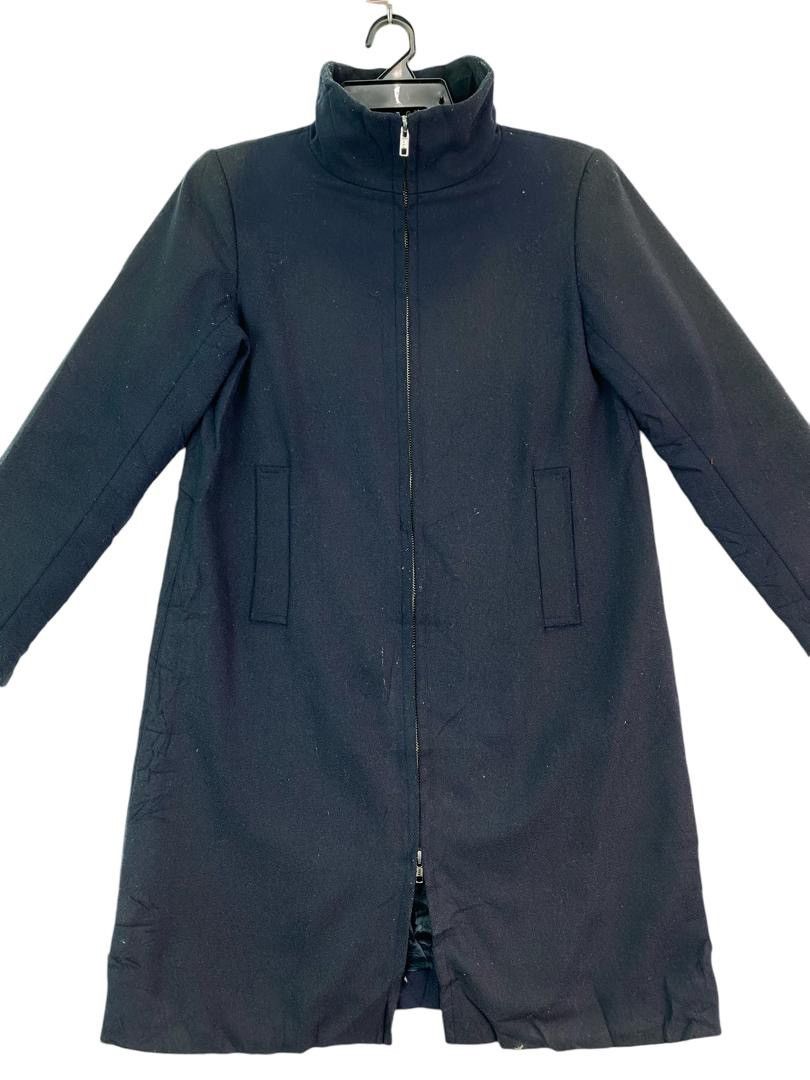 Vtg 90s Agnes B wool long coat jacket