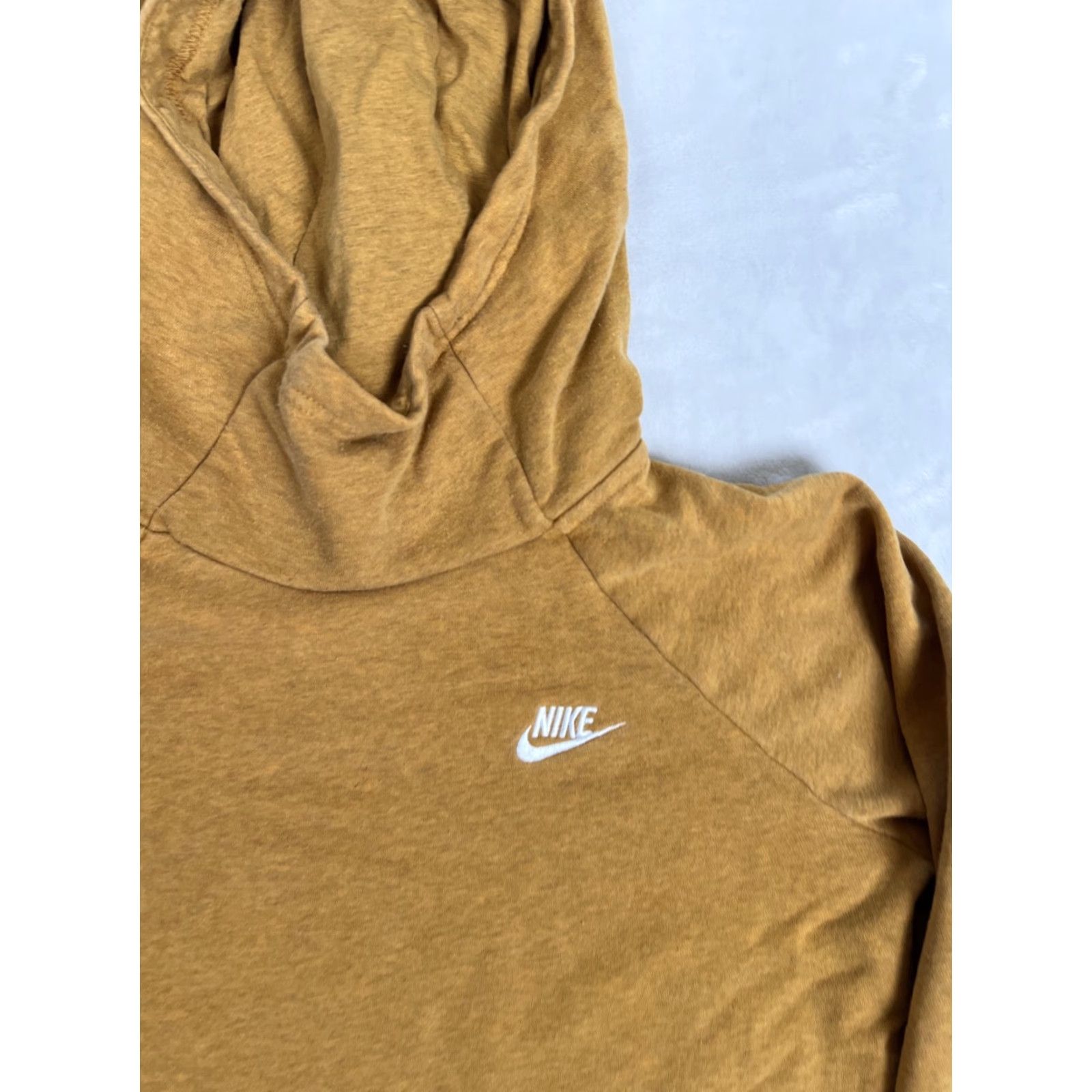 Nike Nike Cowl Hoodie Women's Medium Yellow Pullover Sweatshirt Swoosh Logo Athletic Size M / US 6-8 / IT 42-44 - 2 Thumbnail