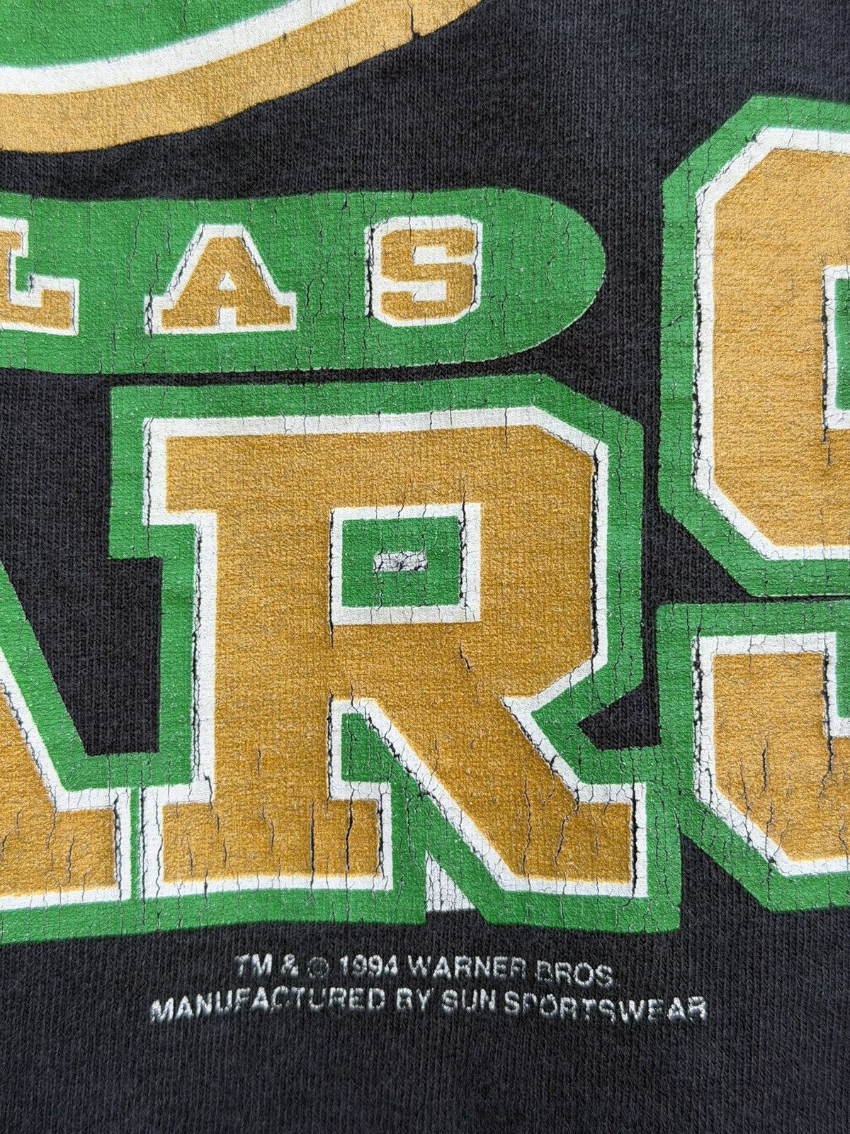 Warner Bros Vintage 90s Dallas Stars 1994 Warner Bros Promo Tshirt OSFA Size US L / EU 52-54 / 3 - 5 Thumbnail