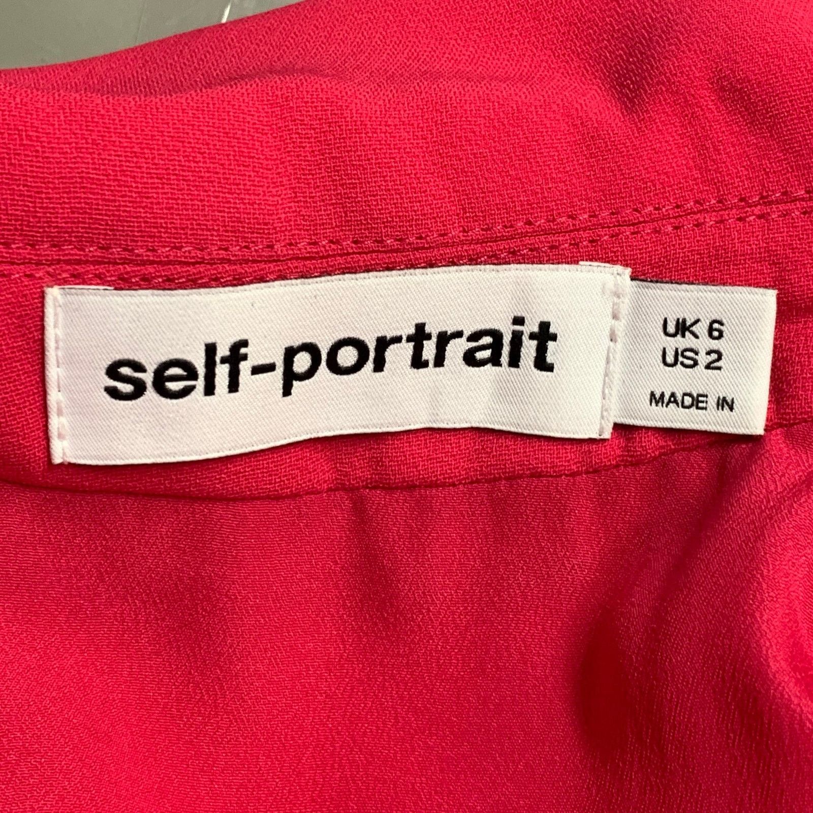 Self-Portrait SELF-PORTRAIT AW23 Pink Magenta Polyester Lace Shirt Dress Size 26" / US 2 / IT 38 - 4 Thumbnail