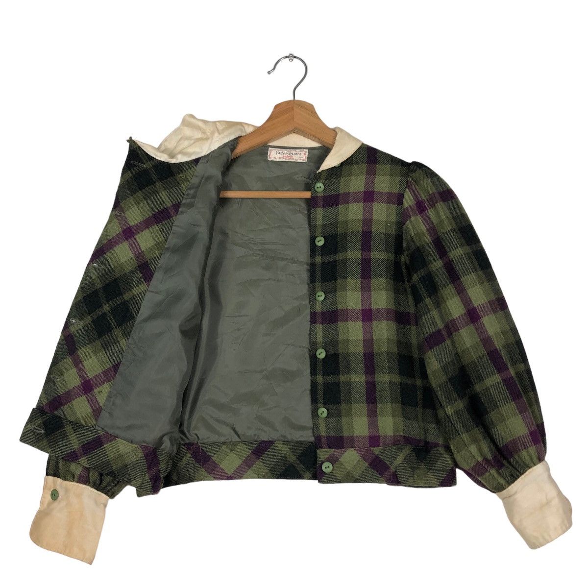 Vintage 🔥Vintage Cropped Jacket Yves Saint Laurent Enfants Size US S / EU 44-46 / 1 - 11 Thumbnail