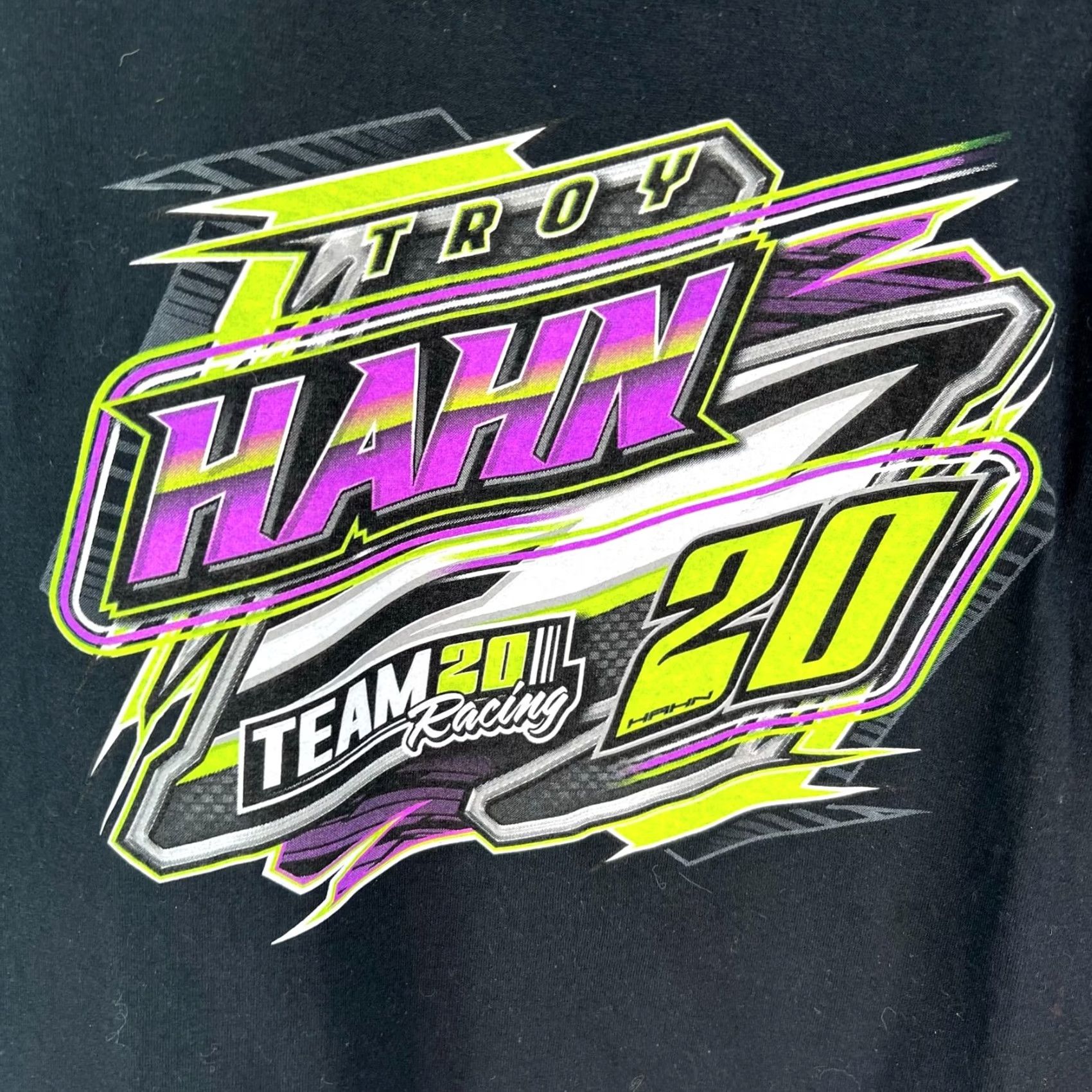Port & Company Nike Shirt Troy Hahn #20 Racing 2 Sided Graphic Black T Shirt XL Adult Black Racing Mens Shirt Size US XL / EU 56 / 4 - 2 Thumbnail